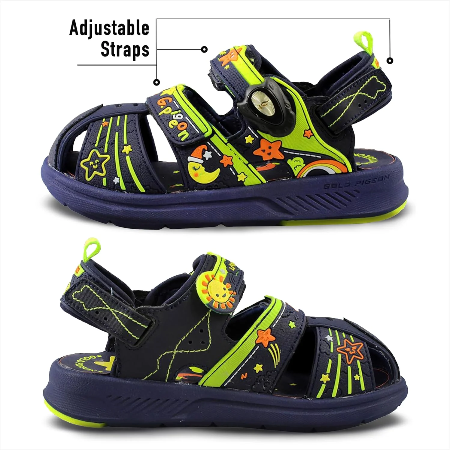 صندل های انگشتی بسته پسرانه Gold Pigeon Shoes GP Magnetic Buckle Little Kids: 1625 مشکی-26 (سایز کودک نوپا 8.5-9) صندل های انگشتی بسته پسرانه Gold Pigeon Shoes GP Magnetic Buckle Little Kids: 1625 مشکی-26 (سایز کودک نوپا 8.5-9)