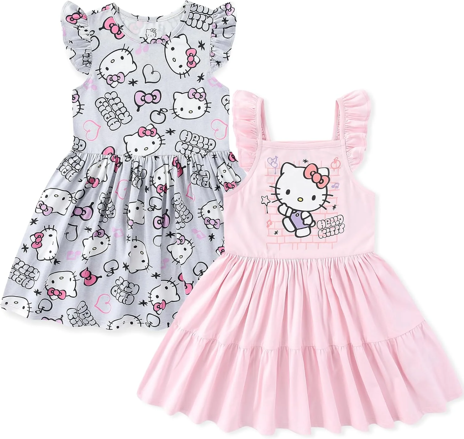 لباس دو عددی دخترانه طرح هلو کیتی Sanrio برای کودکان نوپا و بزرگسال