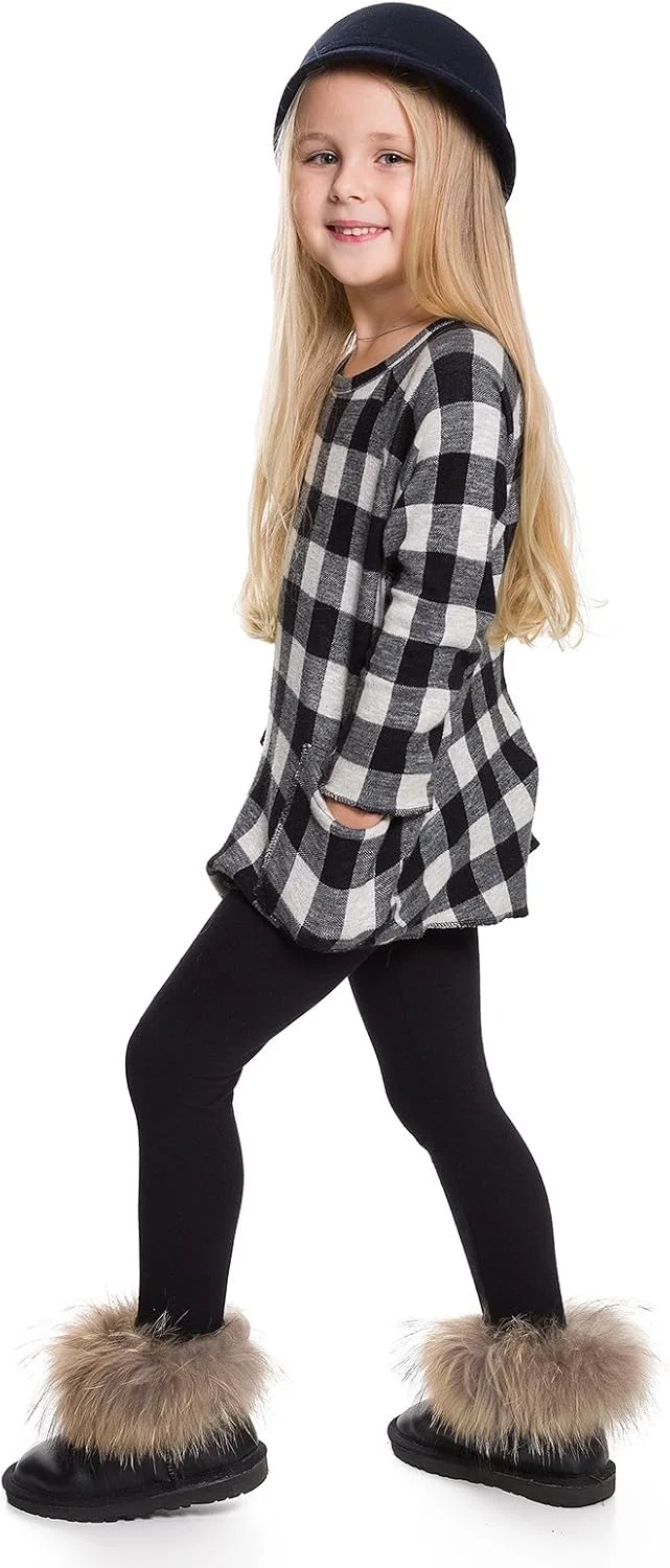 گرم کن زمستانی بچگانه hi!mom، شلوار نخی تمام قد، جنس ضخیم و گرم، تنفس پذیر، مناسب استفاده روزمره برای دختران در تمام سنین CHILD28