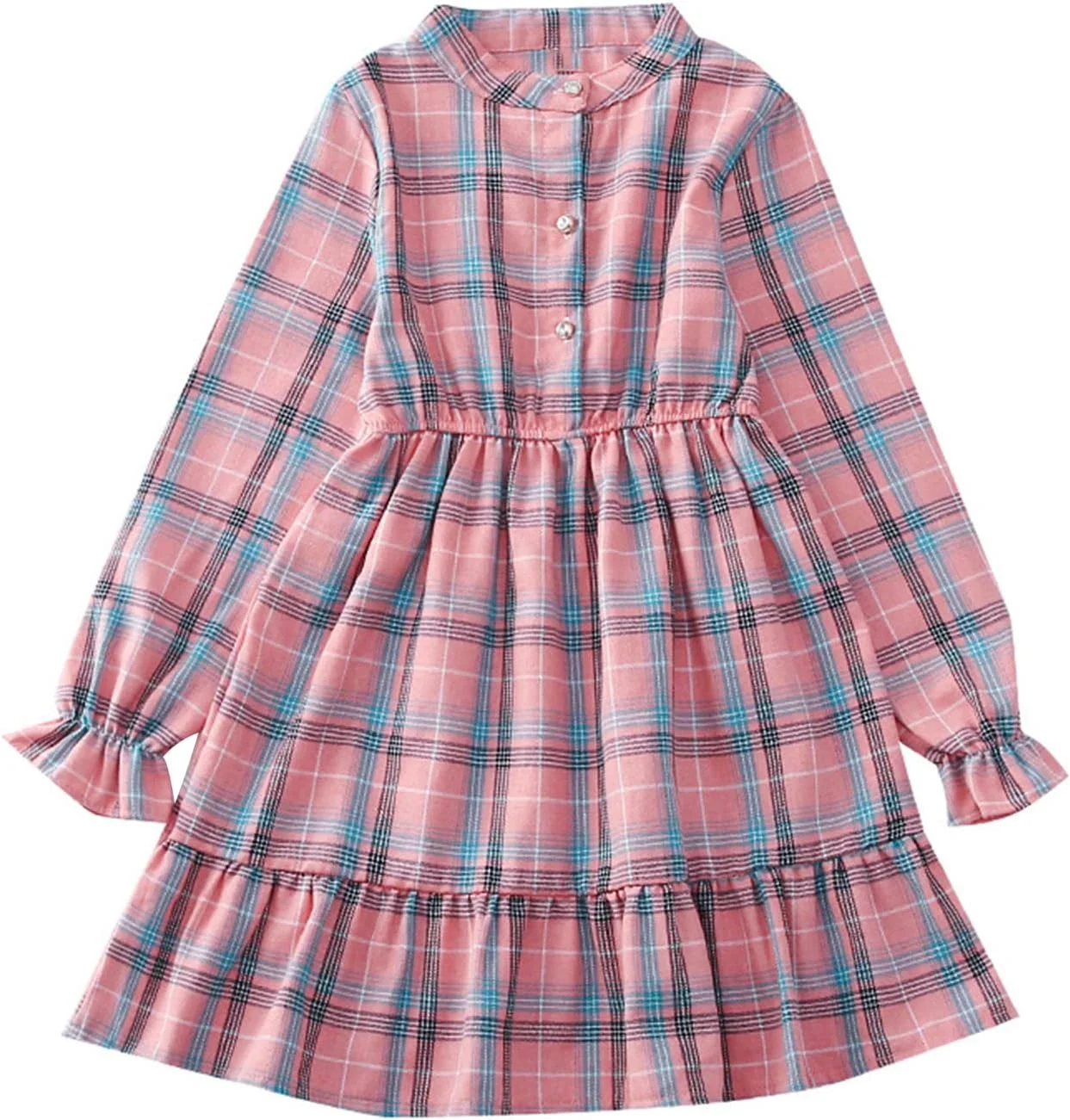 ست لباس پاییزی دخترانه شامل پلیور بافتنی آستین بلند و دامن کوتاه پلیسه دار