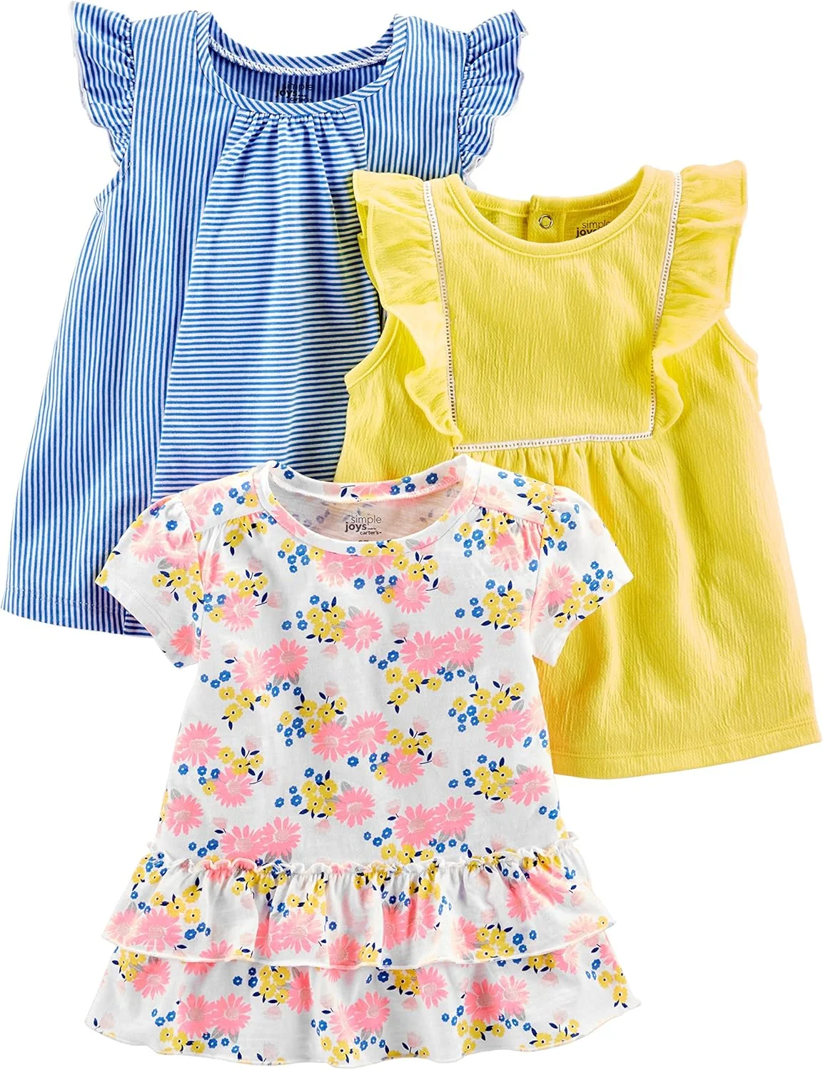 تی شرت ها و تاپ های آستین کوتاه دخترانه کارترز، بسته های چندتایی