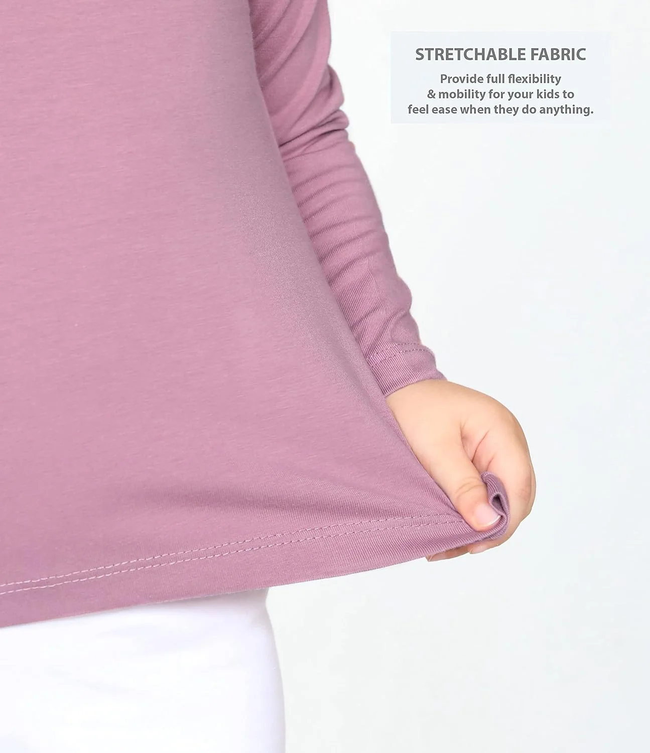 تی شرت آستین بلند دخترانه Lilax با یقه گرد