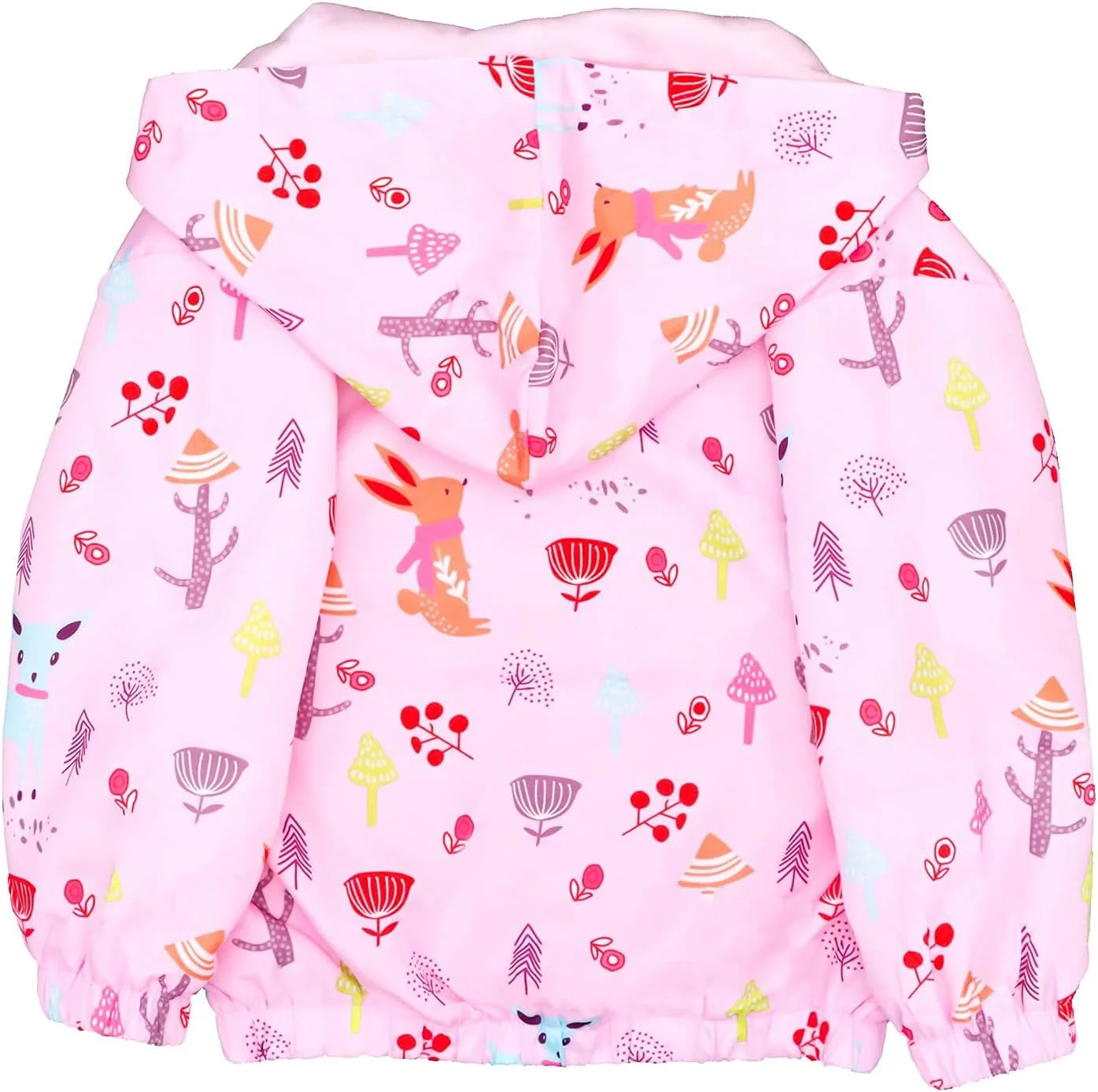 کاپشن دخترانه کلاه دار، لباس بیرونی بچه گانه، بادگیر ضد آب و ضد باد، کت آستین بلند کودک نوپا، ضد آفتاب، ضد مه، بارانی، لباس دختر بچه، زیپ دار، سبک وزن، نرم و نازک، مناسب سن 1 تا 7 سال