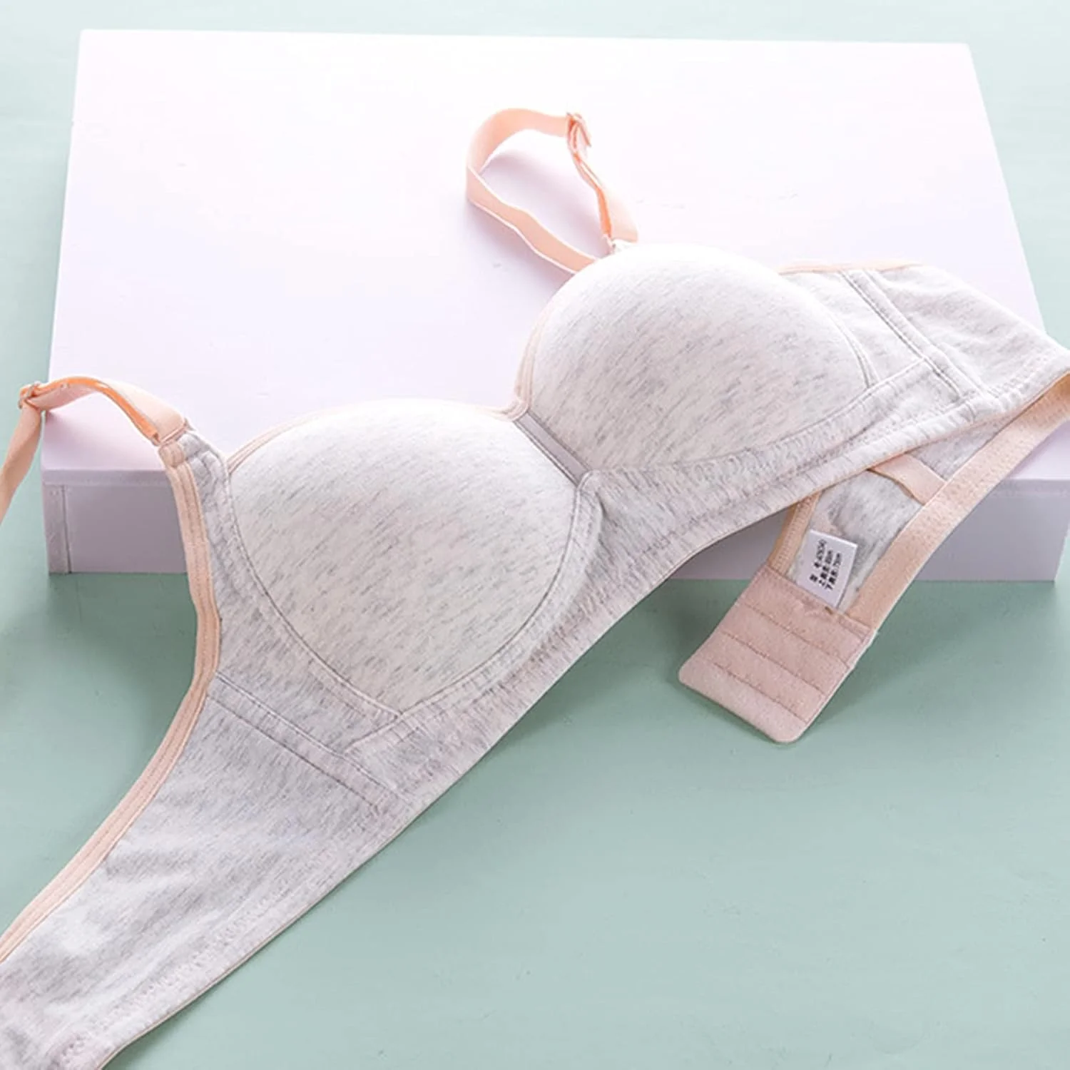 ست دو عددی سوتین نخی دخترانه FEOYA بدون فنر، مناسب ورزش