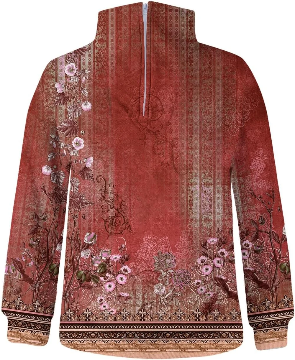 سویشرت نیم زیپ دخترانه Donchaanfuuy، پلیور رنگی بچگانه، لباس مد روز 2024 برای دختران نوجوان