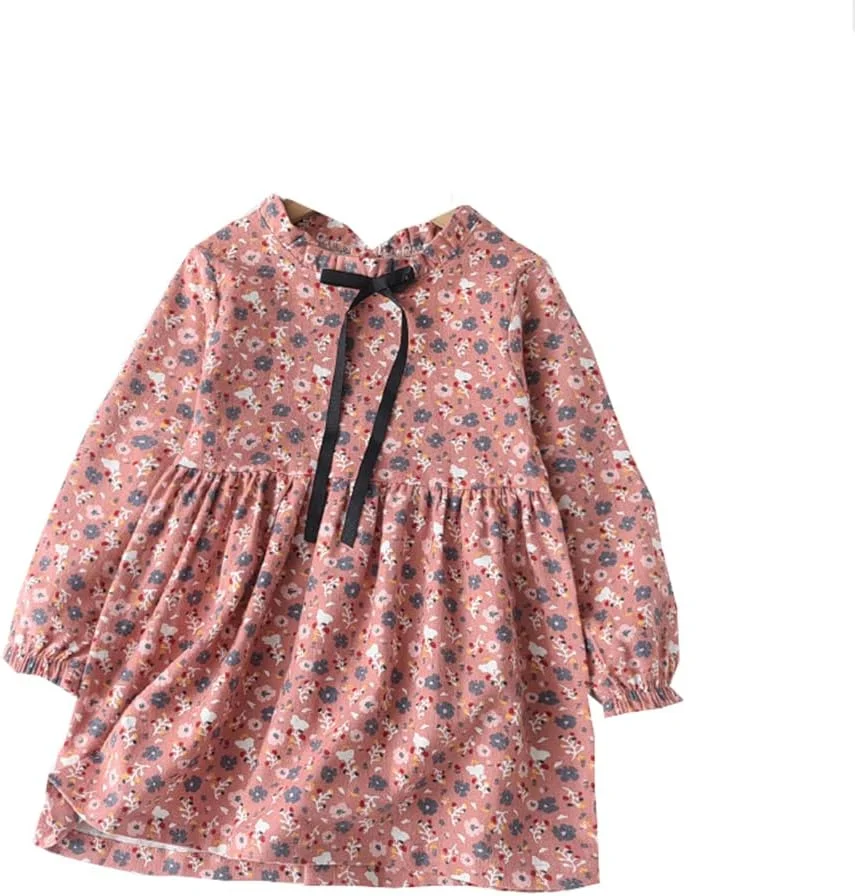 لباس دخترانه غیر رسمی آستین بلند مناسب مهمانی با طرح گلدار