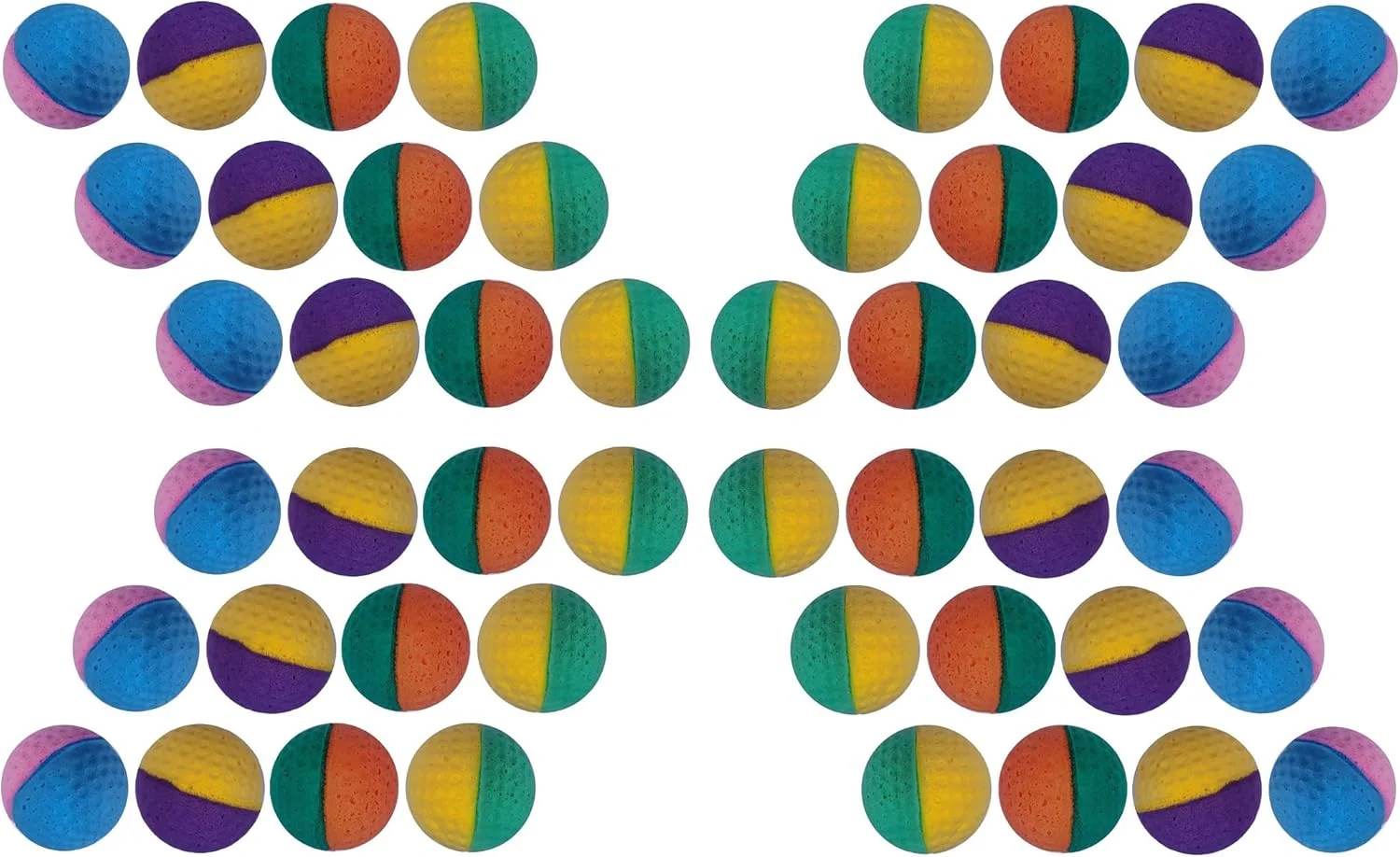 توپ های فومی فوتبال اسباب بازی گربه YnFag برای توپ های گربه داخل خانه (بسته 48 عددی توپ فومی گربه)