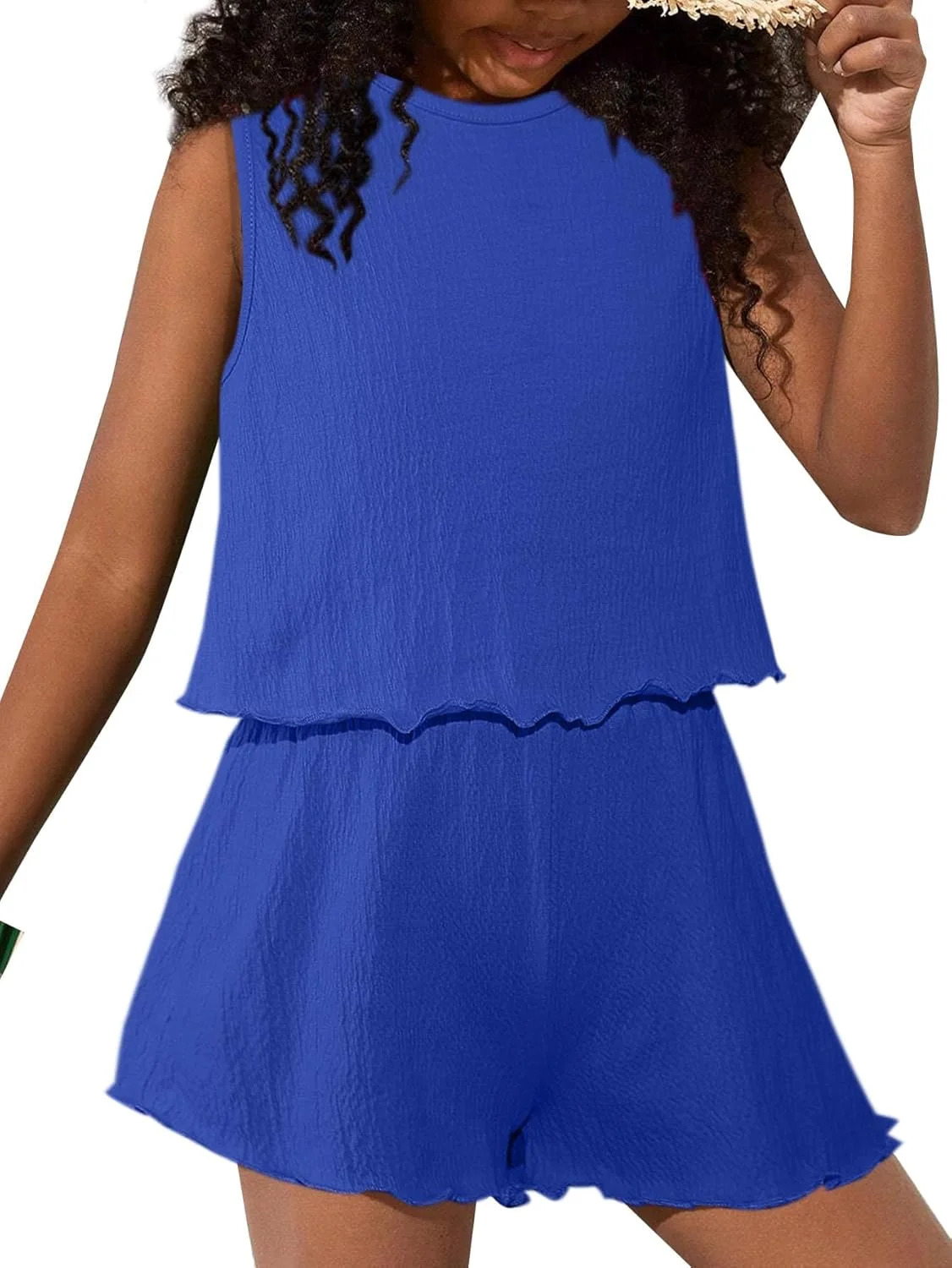 ست لباس دخترانه اکولالا، تاپ بدون آستین و شلوار کارگو