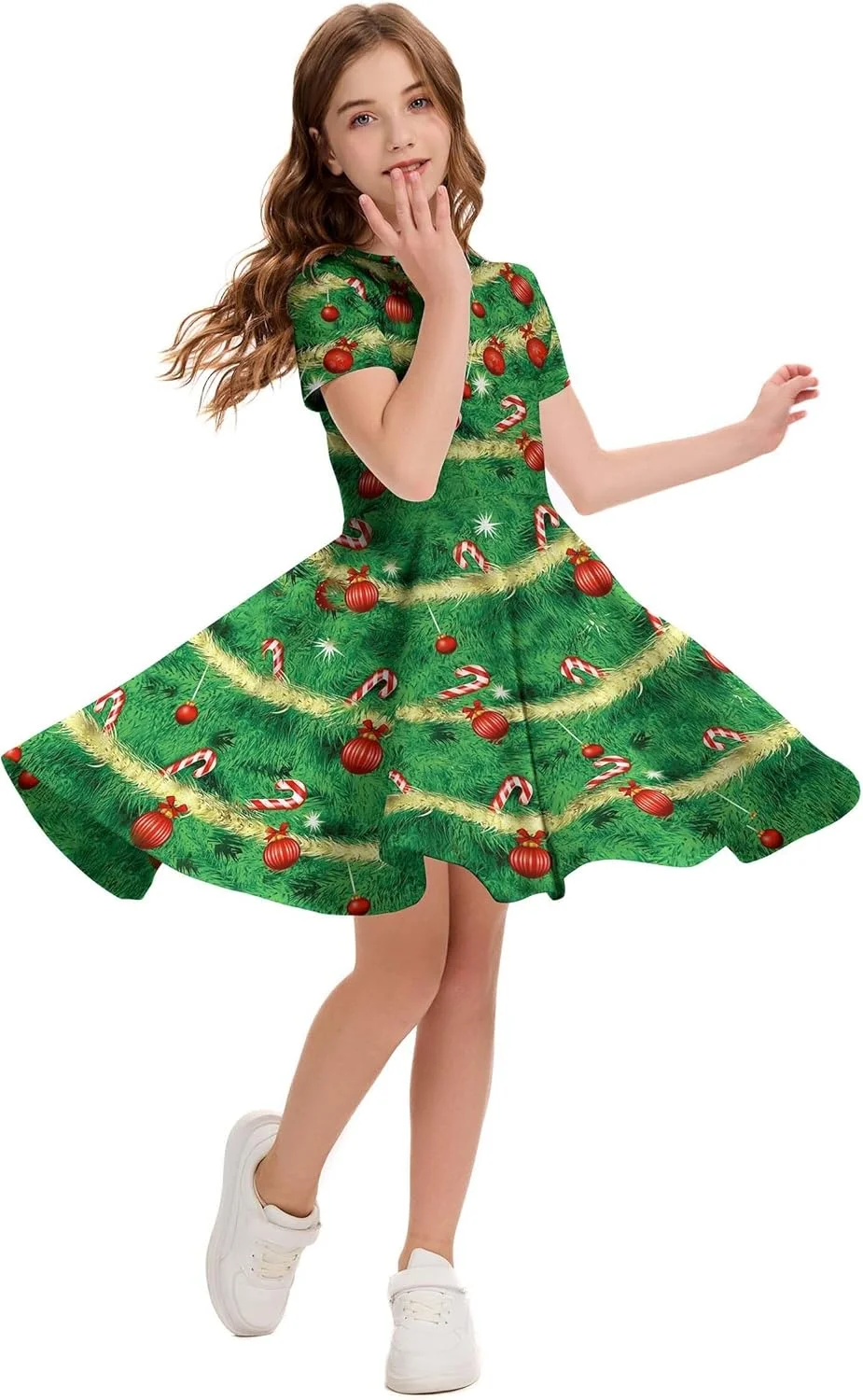 لباس دخترانه آینونو با طرح های سرگرم کننده تعطیلات، مناسب دختران بزرگ 7 تا 14 سال