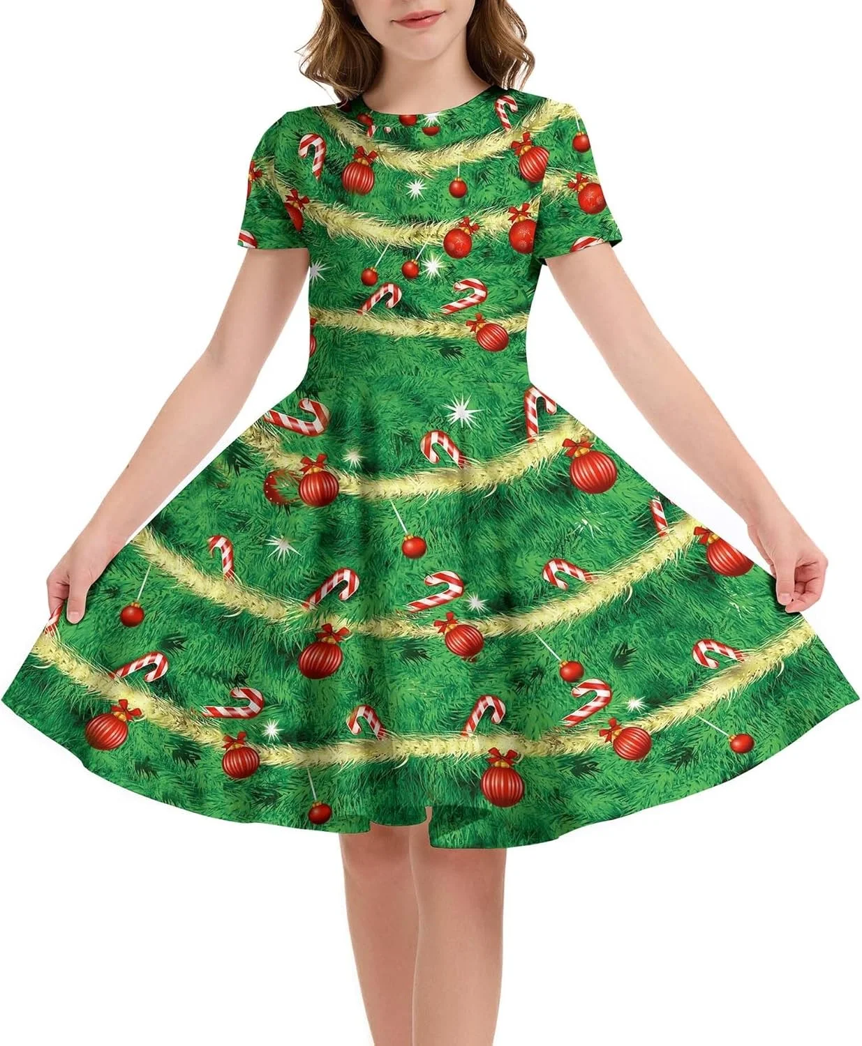 لباس دخترانه آینونو با طرح های سرگرم کننده تعطیلات، مناسب دختران بزرگ 7 تا 14 سال