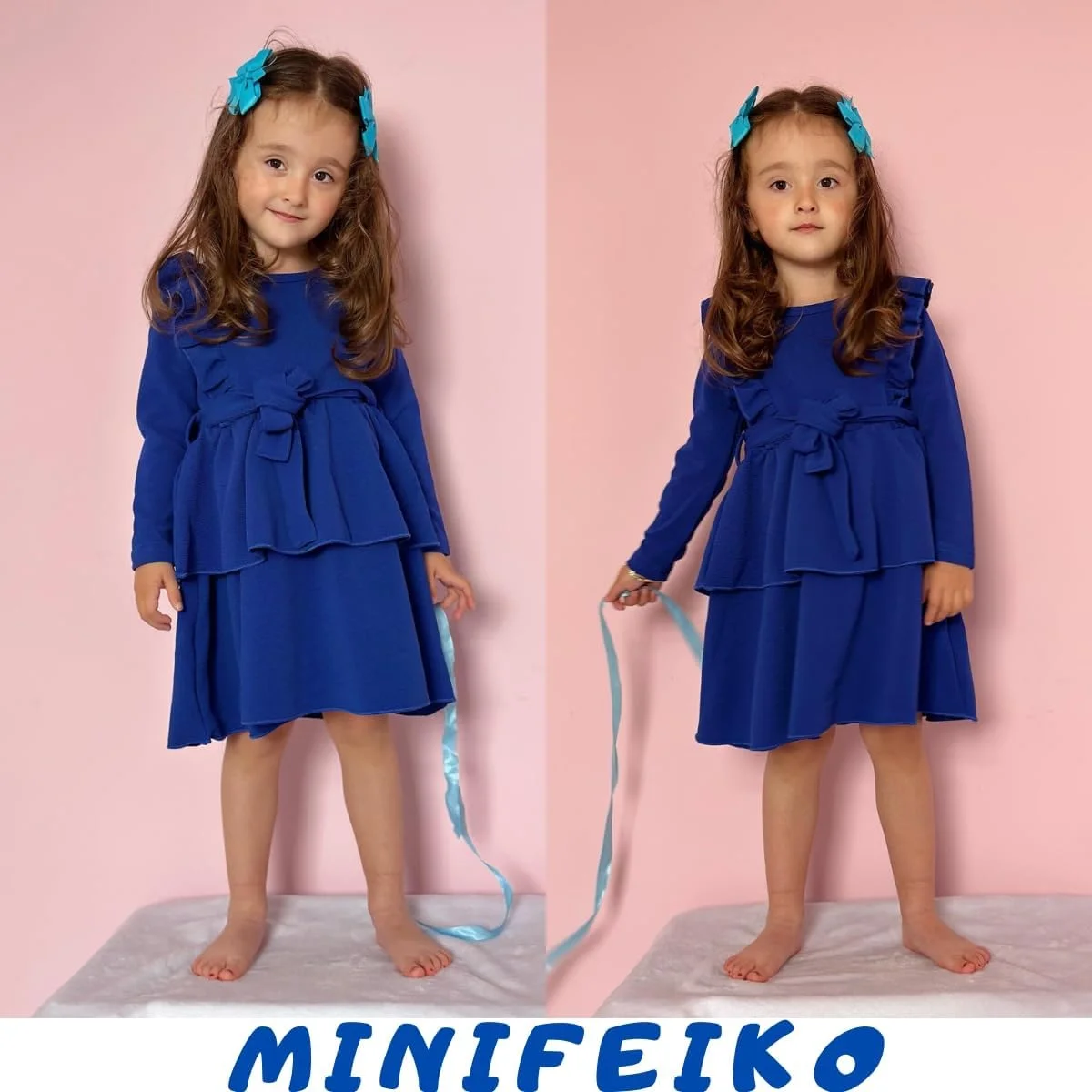 پیراهن آستین بلند دخترانه کودک MINIFEIKO