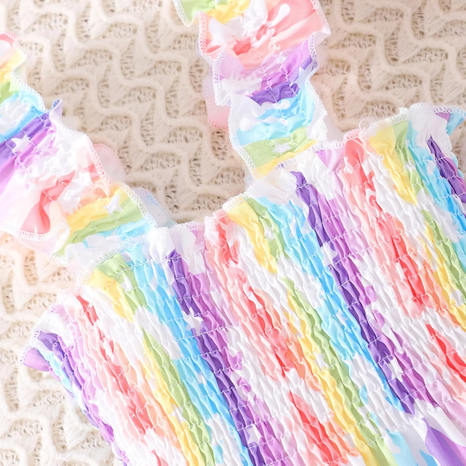 پیراهن دخترانه JiAmy، بدون آستین، طرح گلدار تک شاخ، مدل A-Line، مناسب بهار و تابستان برای کودکان 2 تا 7 سال