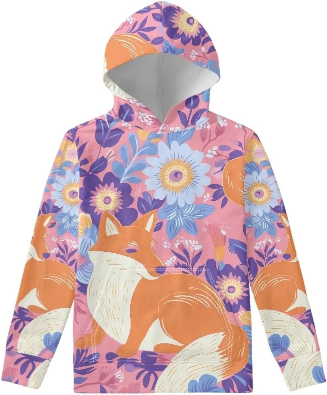 هودی دخترانه Allcute، سویشرت های بچه گانه، هودی گرافیکی سه بعدی سبک وزن، سایز 6-16 سال
