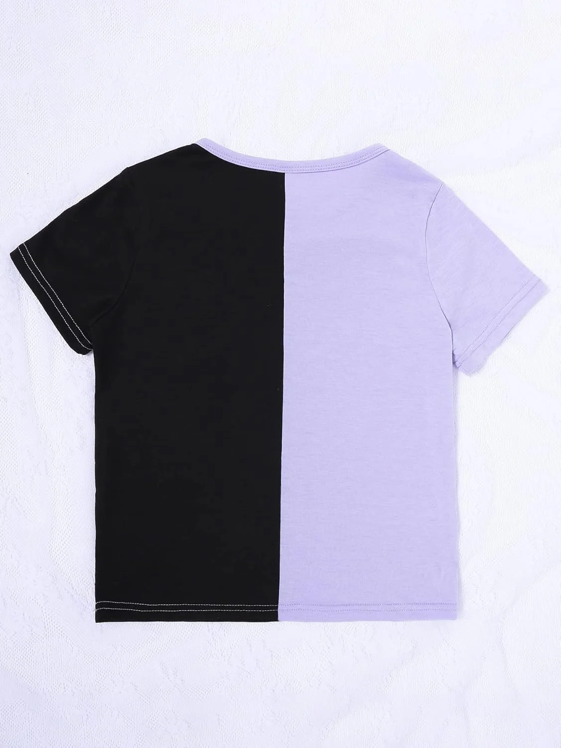 تیشرت دخترانه SOLY HUX با طرح پروانهای و رنگهای ترکیبی، آستین کوتاه، مناسب تابستان، لباس بچگانه، بنفش و مشکی، سایز 12 سال تیشرت دخترانه SOLY HUX با طرح پروانهای و رنگهای ترکیبی، آستین کوتاه، مناسب تابستان، لباس بچگانه، بنفش و مشکی، سایز 12 سال