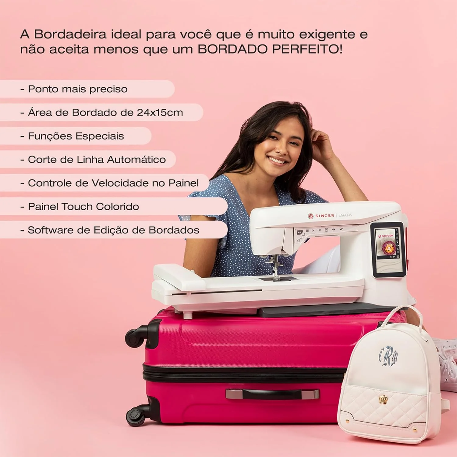 دستگاه گلدوزی سینگر مدل EM9305، دو ولتی