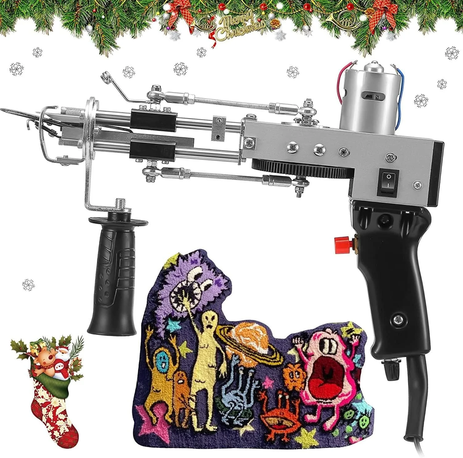 تفنگ برقی توفینگ فرش 2 در 1، ماشین گله بافی فرش، گلدوزی صنعتی، ماشین بافندگی دستی DIY تفنگ برقی توفینگ فرش 2 در 1، ماشین گله بافی فرش، گلدوزی صنعتی، ماشین بافندگی دستی DIY