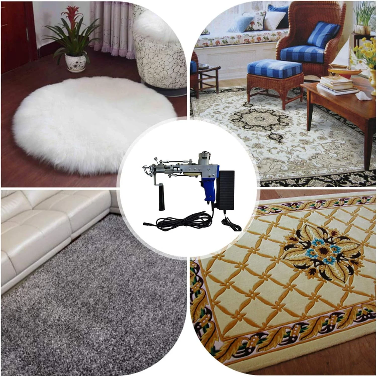 دستگاه بافت فرش و قالیچه برقی، دستگاه گلدوزی صنعتی، دستگاه بافندگی دستی کارآمد