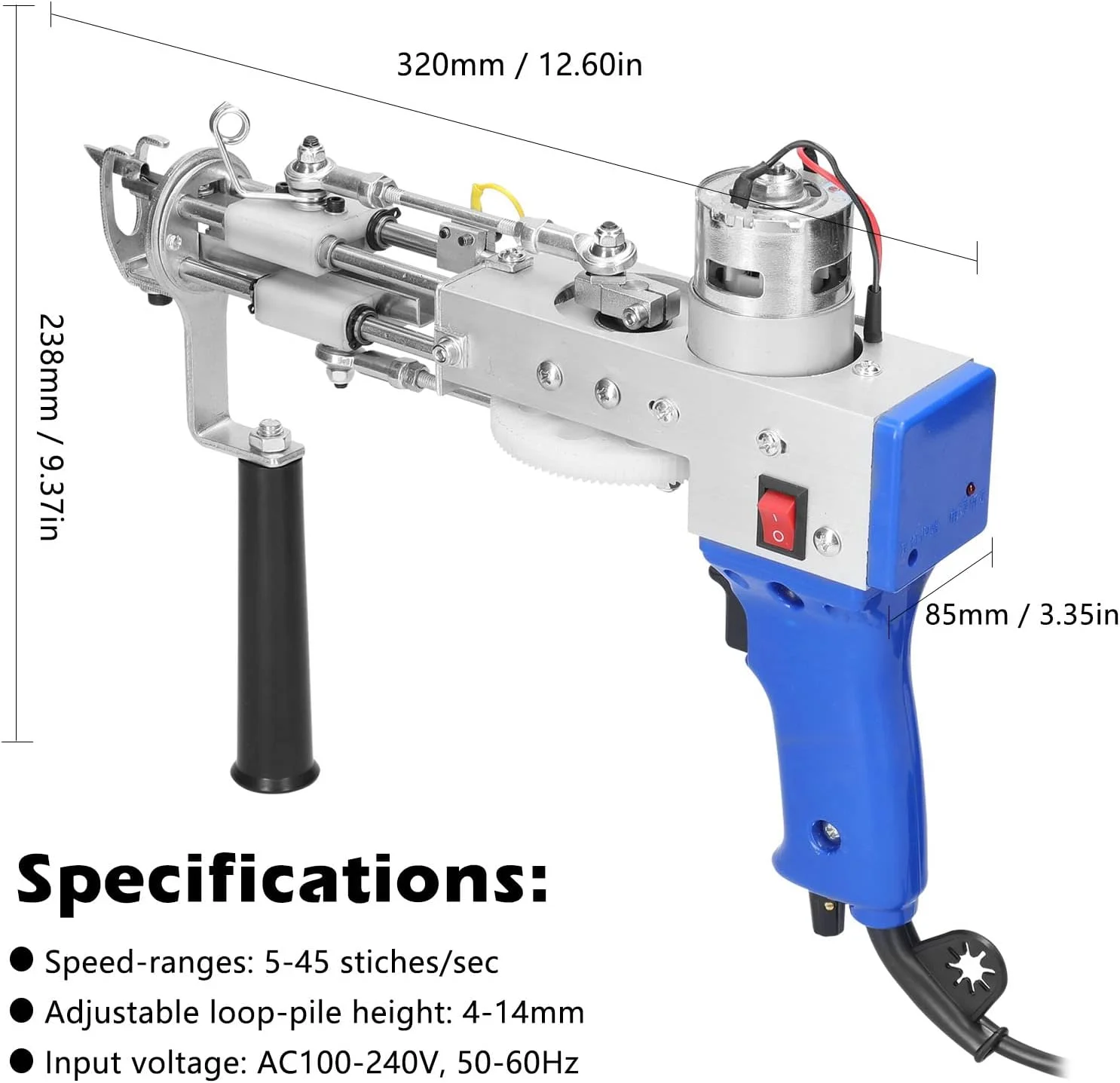 دستگاه برقی بافت فرش و قالیچه، دستگاه گله‌زنی حرفه‌ای، ابزار گلدوزی صنعتی، تجهیزات بافندگی لوپ-پایل