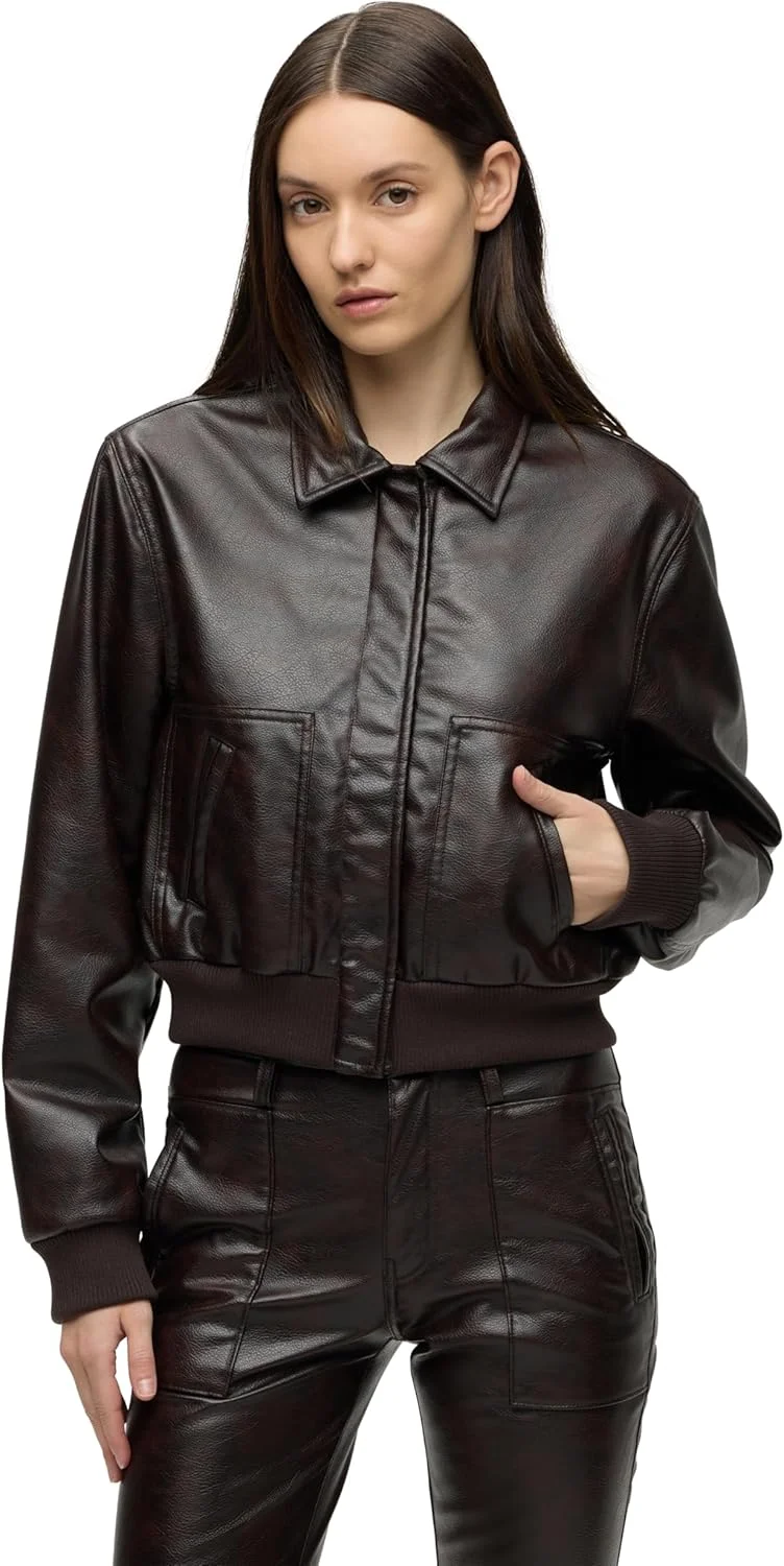 کت بمبر زنانه هادسون با روکش طرح‌دار