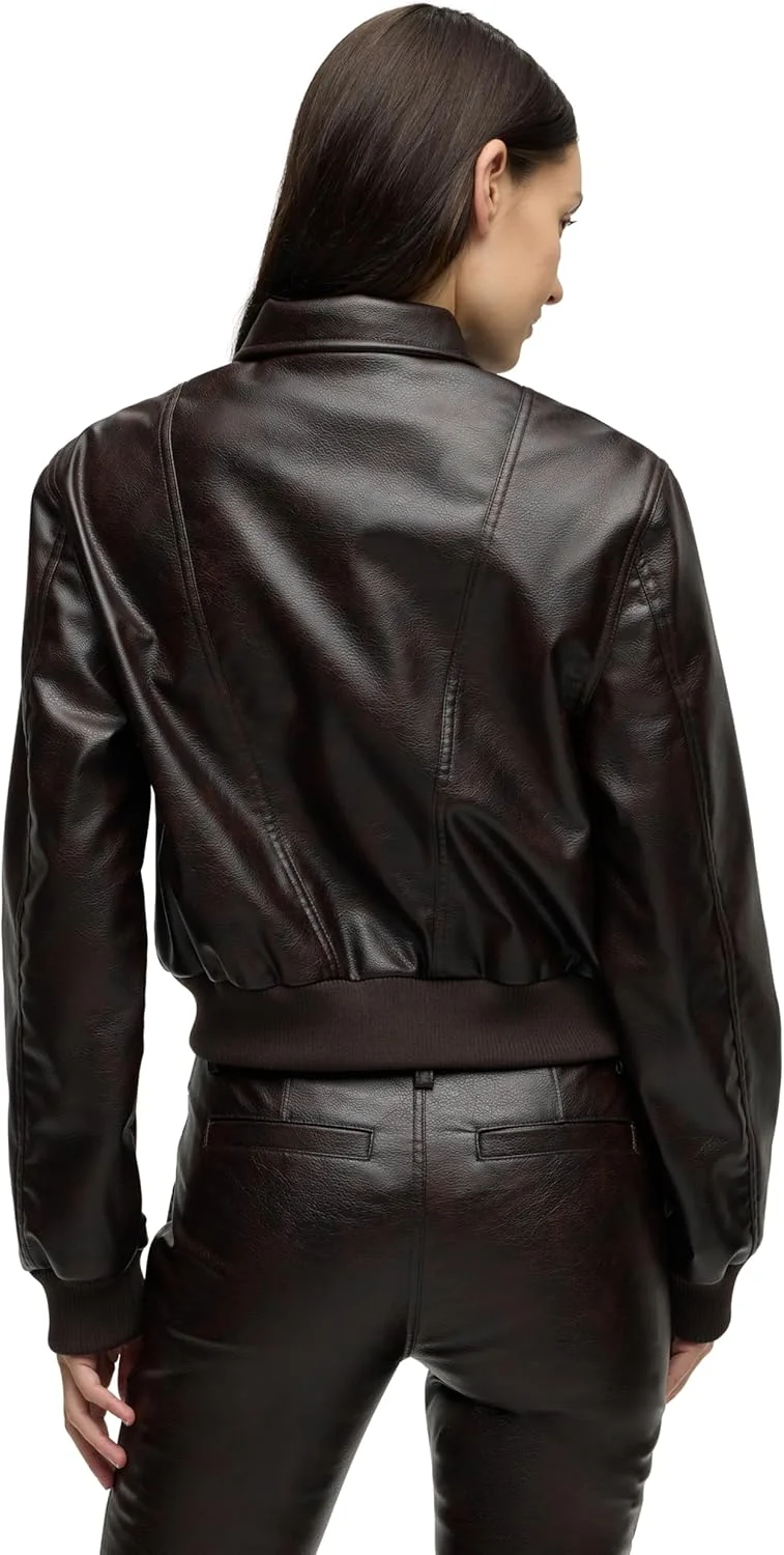 کت بمبر زنانه هادسون با روکش طرح‌دار