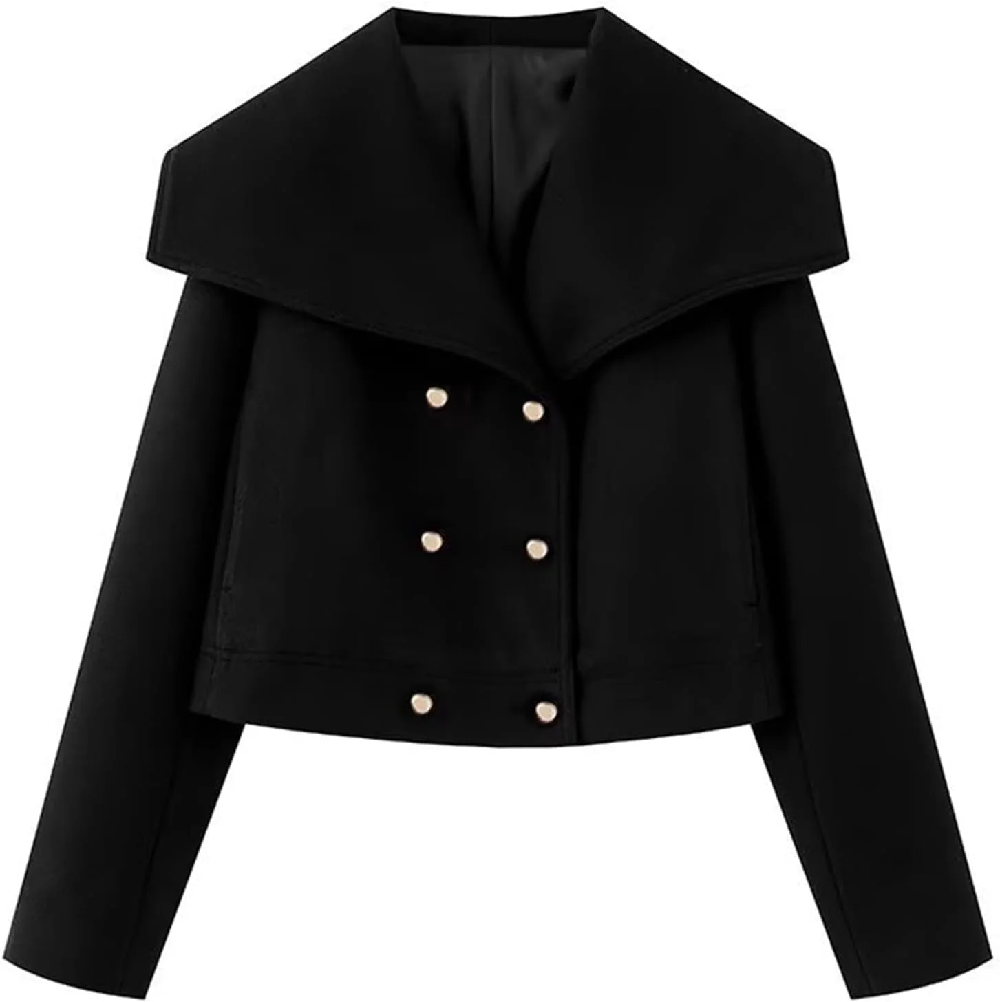 کت زنانه بهاره و پاییزه کئومود، کت کوتاه ترنچ یقه پیتر پن سبک و شیک برای استفاده روزمره