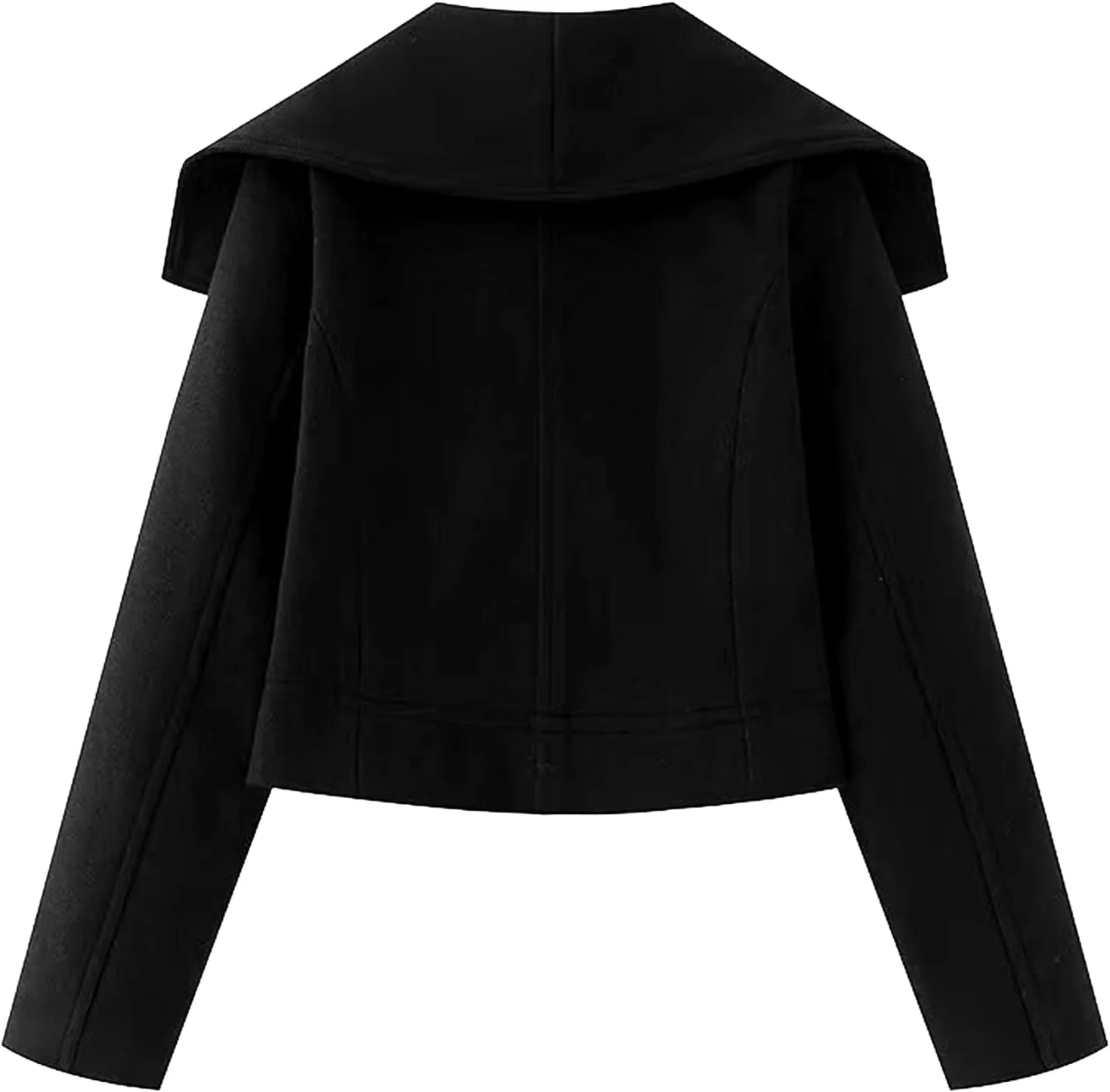 کت زنانه بهاره و پاییزه کئومود، کت کوتاه ترنچ یقه پیتر پن سبک و شیک برای استفاده روزمره