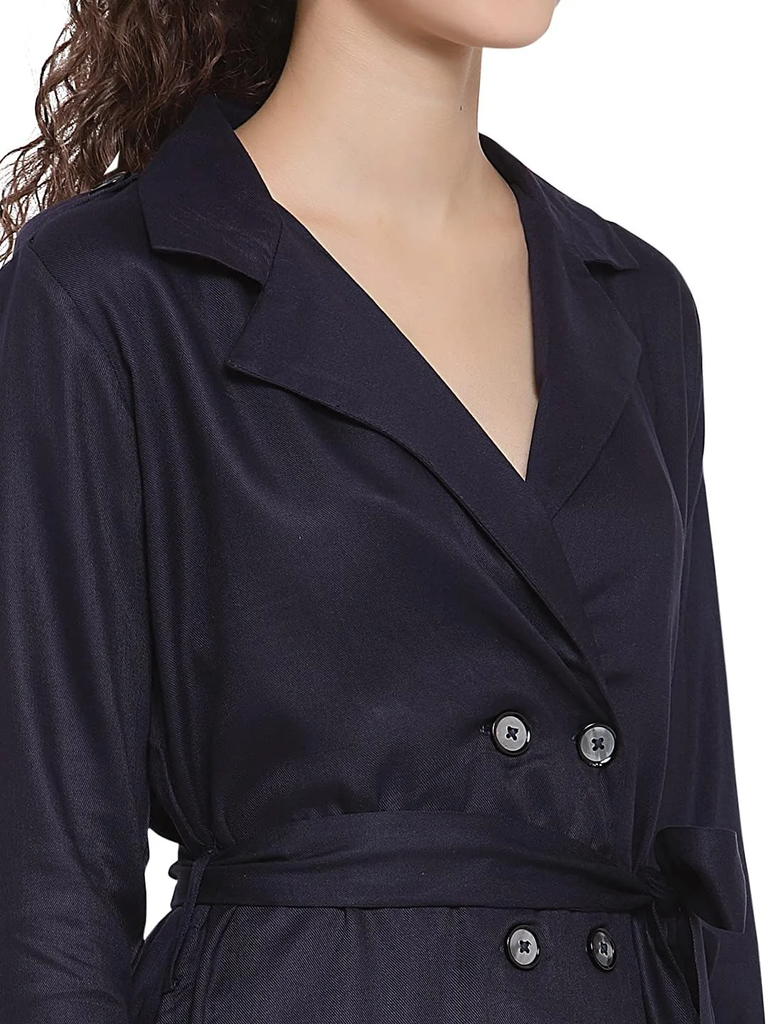 اورکت زنانه Krave زیتونی سبز یکدست دکمه دوبل