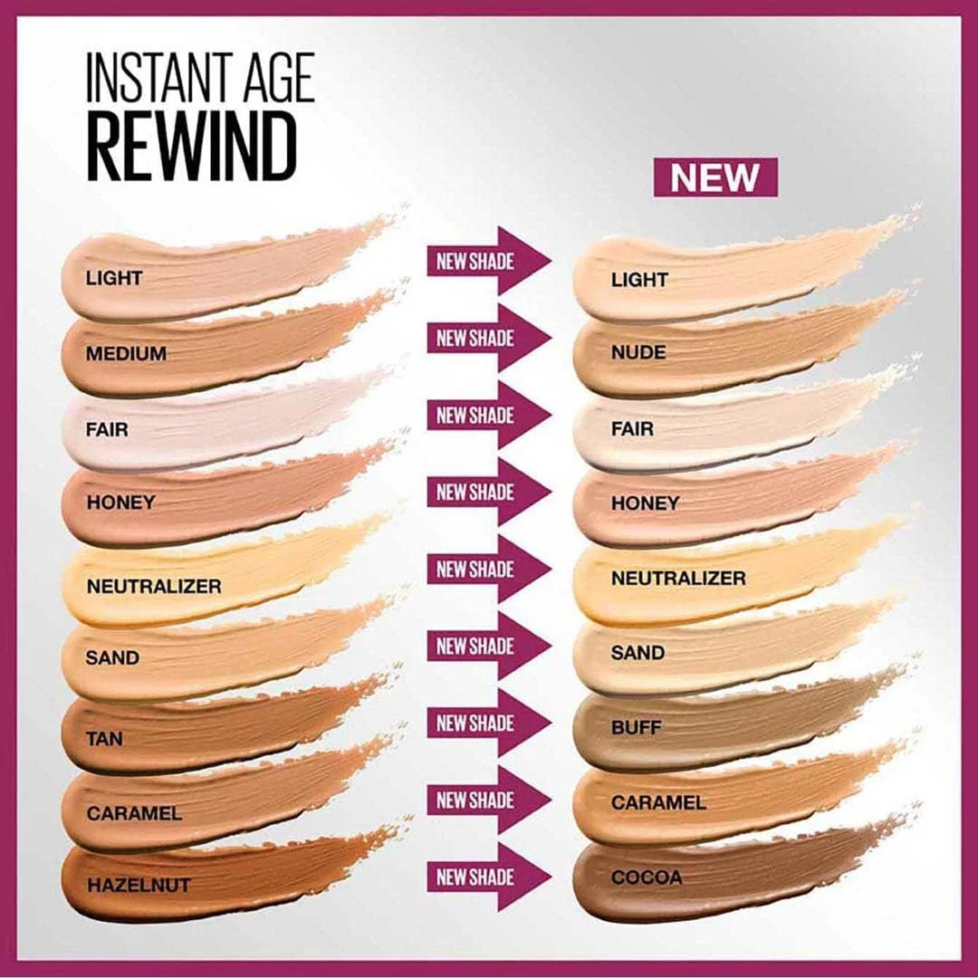 کانسیلر دور چشم میبلین نیویورک مدل Instant Age Rewind Eraser شماره 10 - کاراملی کانسیلر دور چشم میبلین نیویورک مدل Instant Age Rewind Eraser شماره 10 - کاراملی