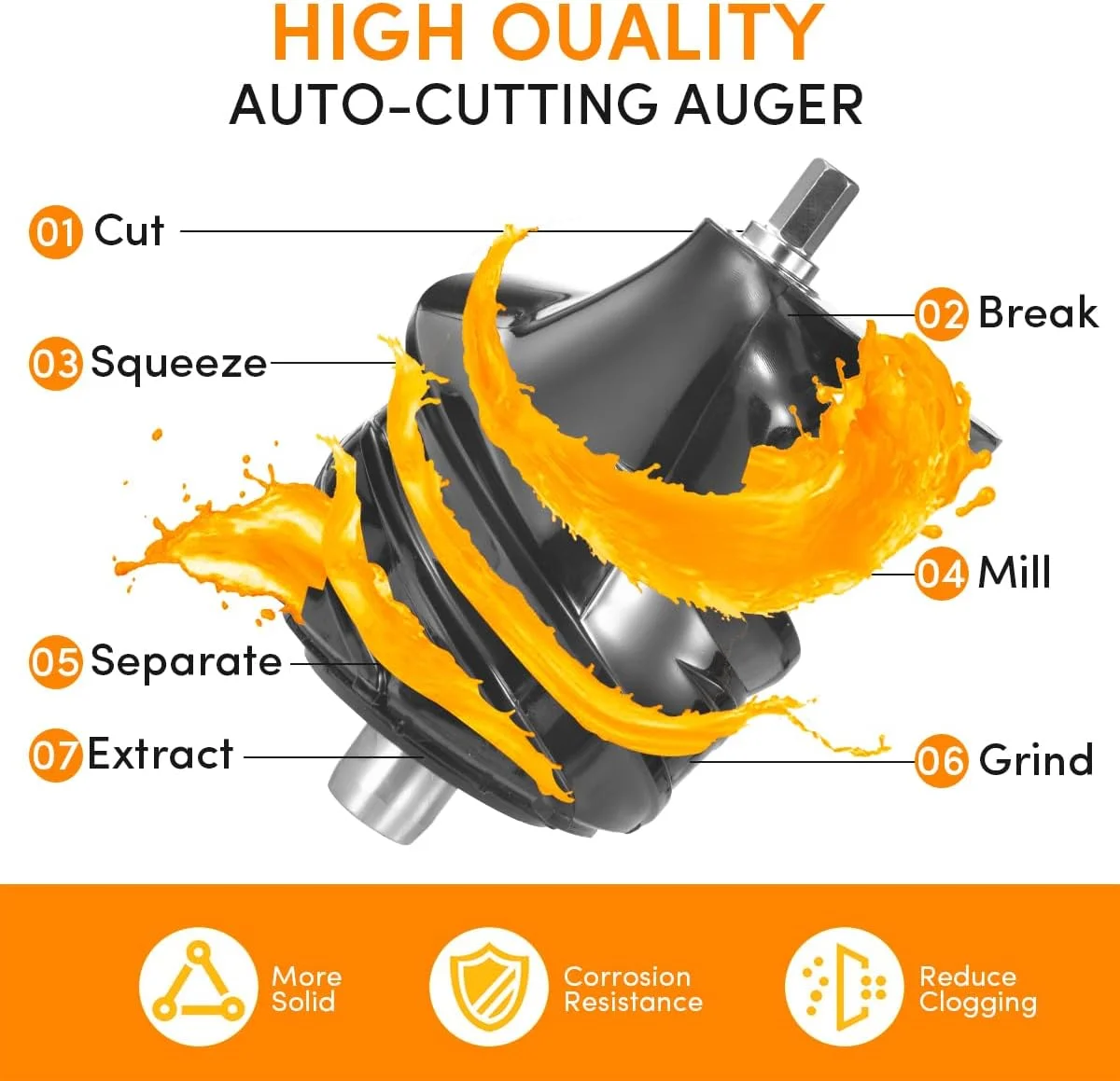 دستگاه آبمیوه گیری، آبمیوه گیری آرام با پرس سرد با دهانه ورودی پهن 120 میلی متری مناسب برای میوه ها و سبزیجات کامل، آبمیوه گیری 200 واتی، پرس سرد 6 مرحله ای، جداسازی خودکار تفاله، تمیز کردن آسان دستگاه آبمیوه گیری، آبمیوه گیری آرام با پرس سرد با دهانه ورودی پهن 120 میلی متری مناسب برای میوه ها و سبزیجات کامل، آبمیوه گیری 200 واتی، پرس سرد 6 مرحله ای، جداسازی خودکار تفاله، تمیز کردن آسان