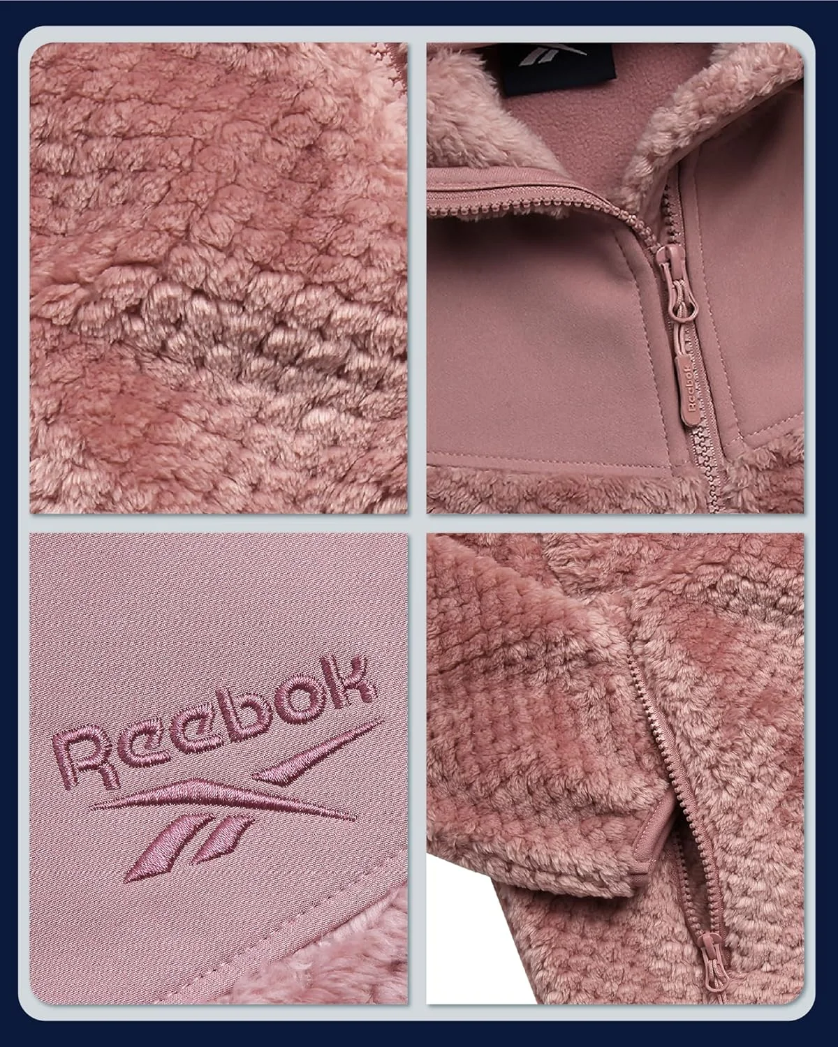 کاپشن پشمی زنانه ریباک مدل Snow Fleece، سایز L (تک عددی)