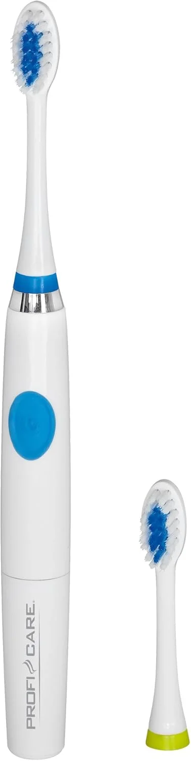 مسواک برقی سونیک ProfiCare® | حذف پلاک | دارای 2 سری برس برای مراقبت بهینه از دندان و بهداشت دهان | عملکرد تک دکمه ای | الیاف با کیفیت گرد | PC-EZS 3000