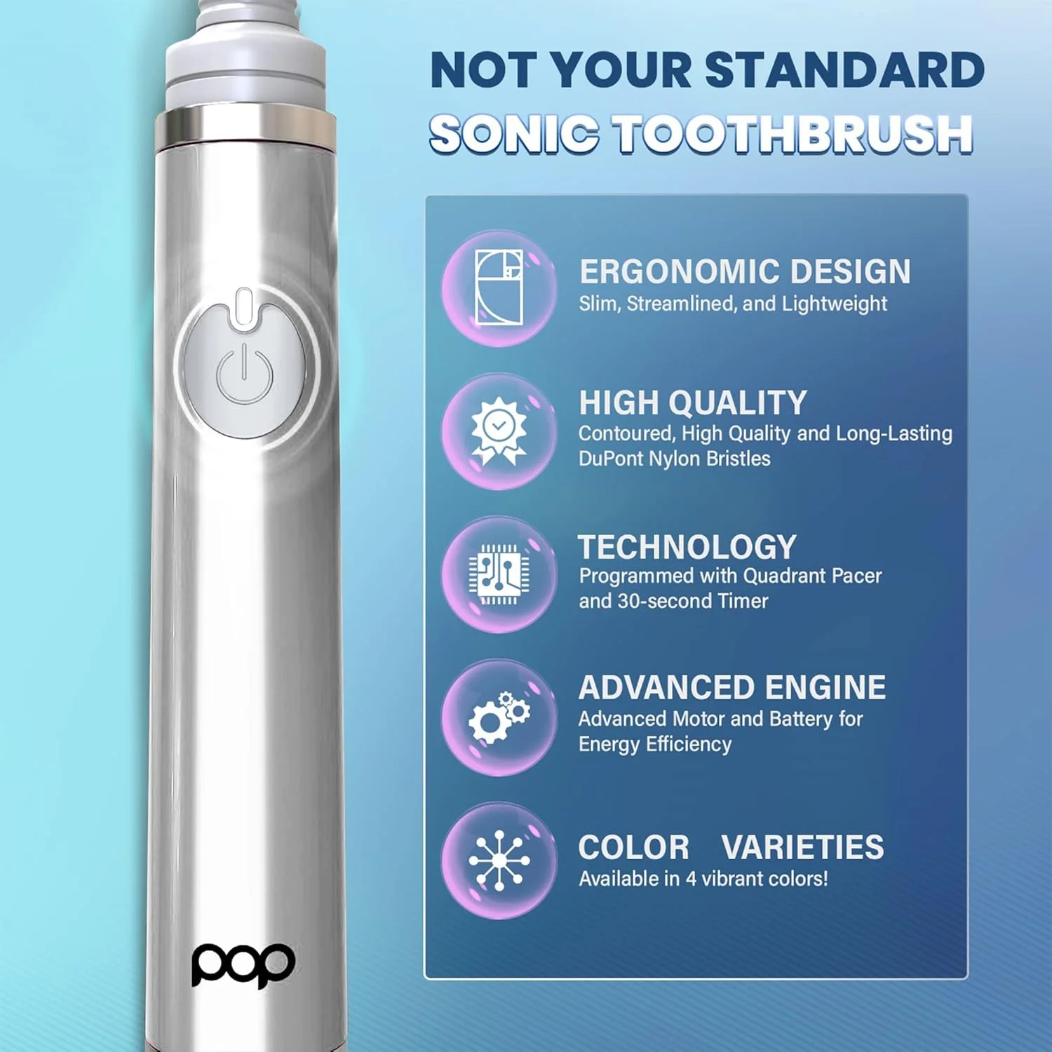 مسواک برقی پاپ سونیک پرو - نقره ای