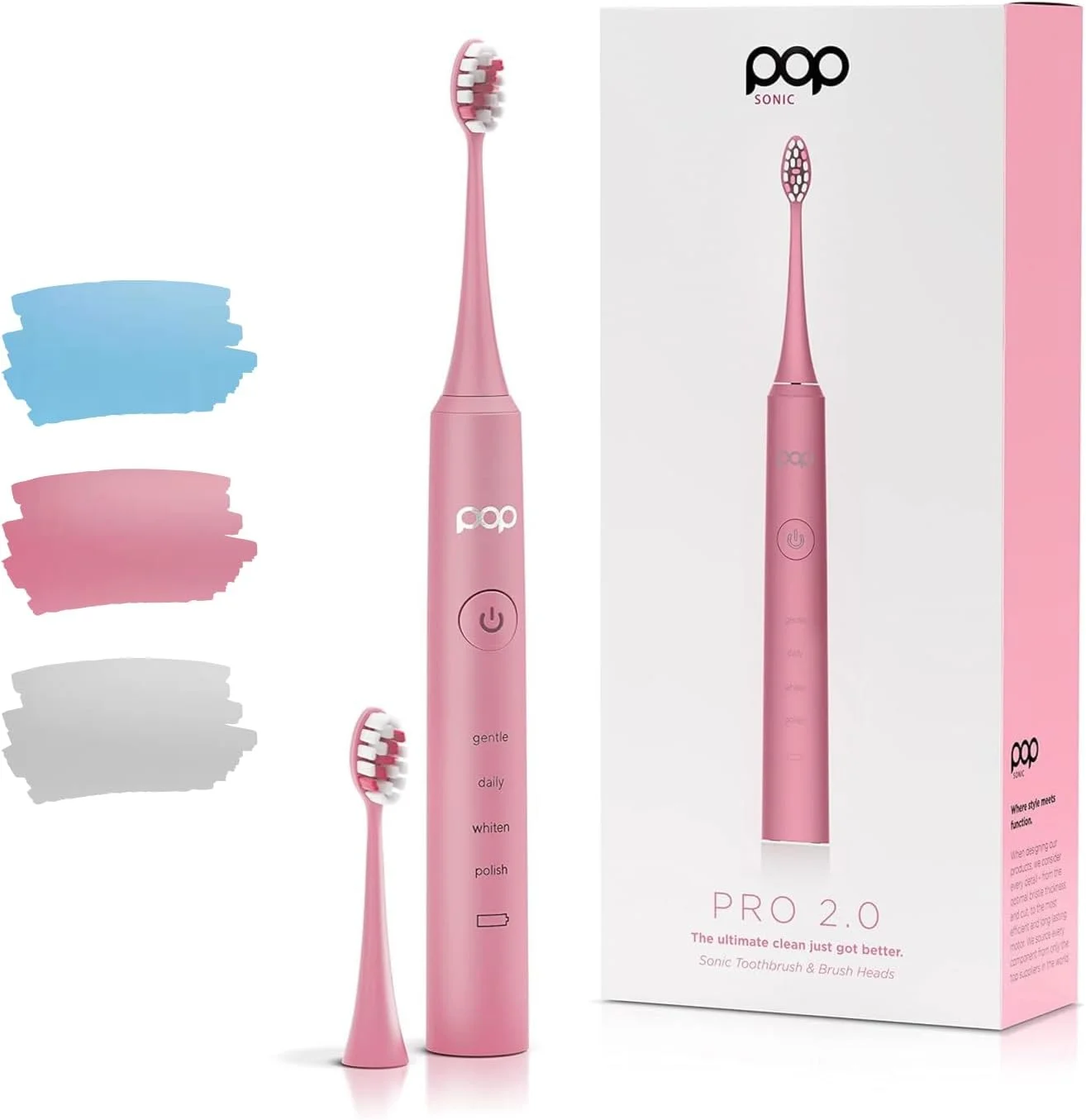 مسواک سونیک پرو 2.0 | مسواکی که به همه چیز فکر می کند | قابل شارژ - صورتی