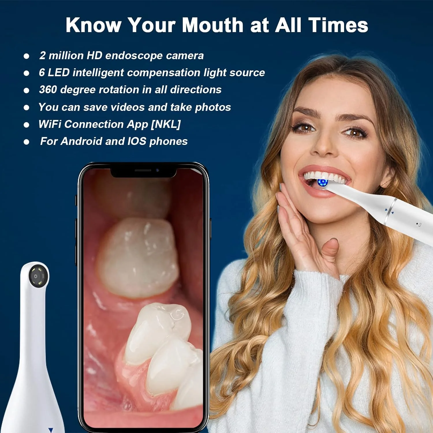 مسواک برقی صوتی PTHTECHUS - مسواک برقی تصویری برای بزرگسالان و کودکان، مسواک برقی با 3 حالت و تایمر - ضد آب IPX7، باتری با ماندگاری طولانی 45 روزه با اپلیکیشن