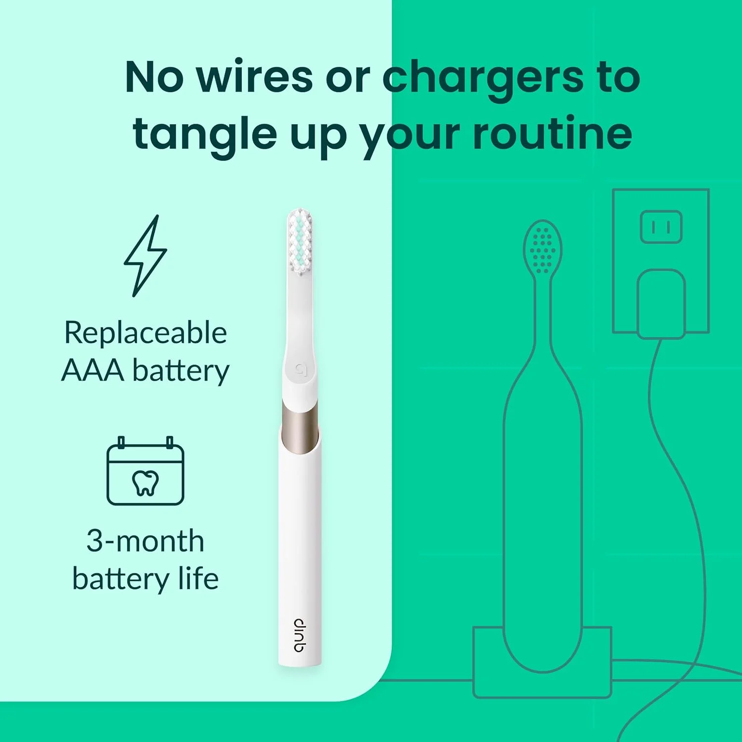مسواک فلزی کویپ سونیک برای بزرگسالان به همراه یک سر برس اضافی - طلایی هلویی سحر