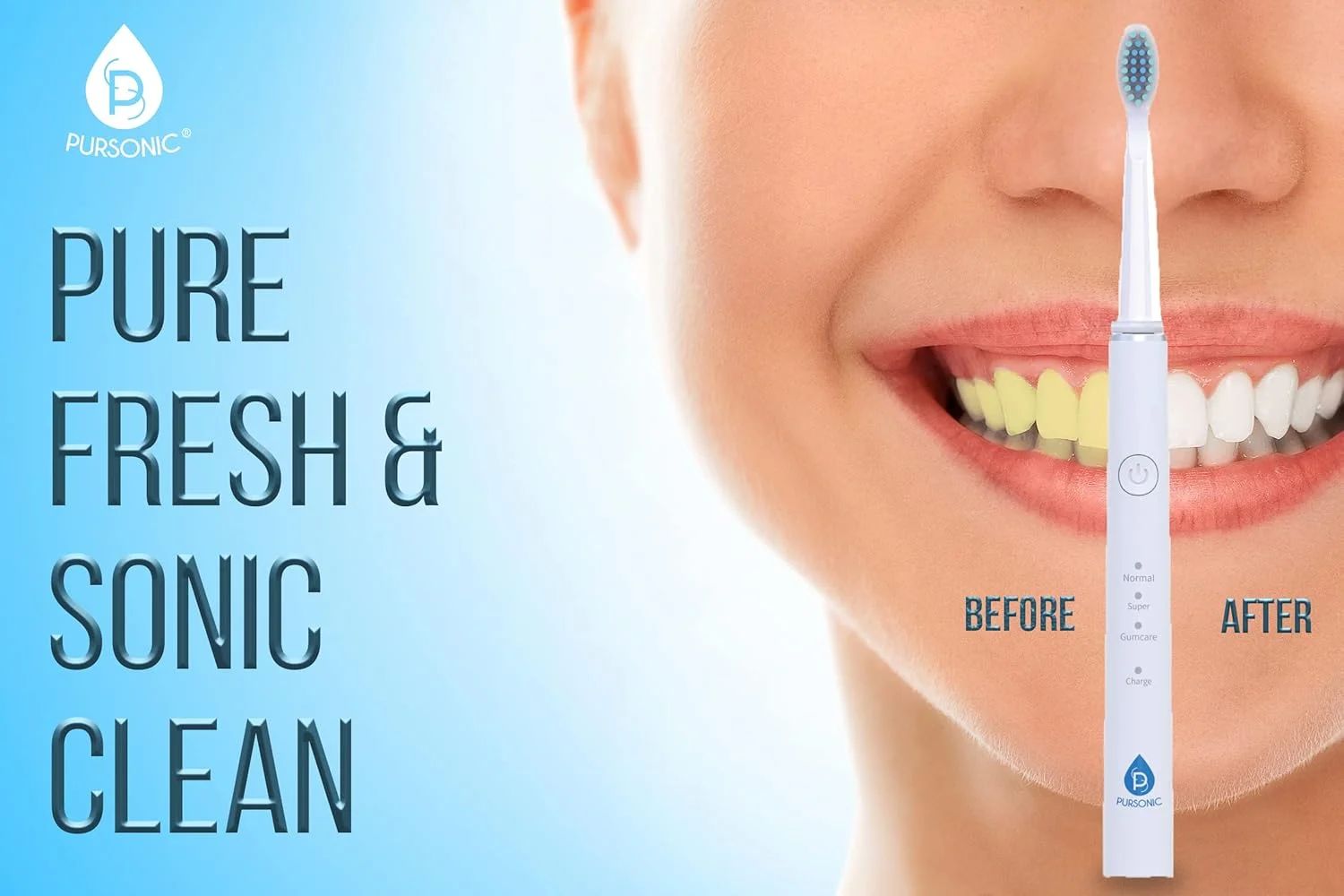 مسواک صوتی شارژی USB با قابلیت سفید کنندگی - 12 سری برس! - 38000 ضربه برس در دقیقه - 3 حالت مسواک زدن با تایمر خودکار 2 دقیقه ای (سفید) مسواک صوتی شارژی USB با قابلیت سفید کنندگی - 12 سری برس! - 38000 ضربه برس در دقیقه - 3 حالت مسواک زدن با تایمر خودکار 2 دقیقه ای (سفید)