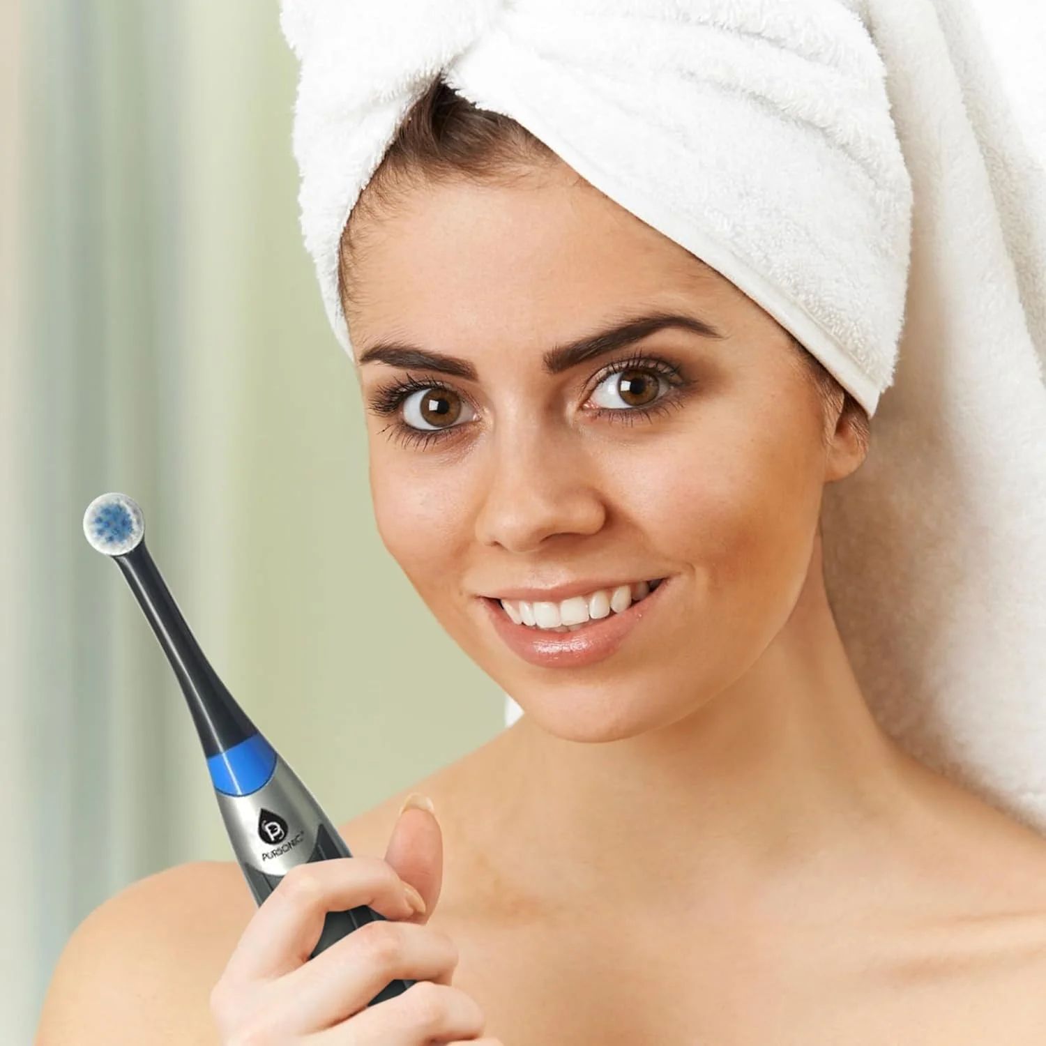 مسواک برقی چرخشی شارژی فوق العاده قدرتمند PURSONIC S330 Deluxe به همراه پایه شارژ و 12 سری مسواک (بسته اقتصادی)