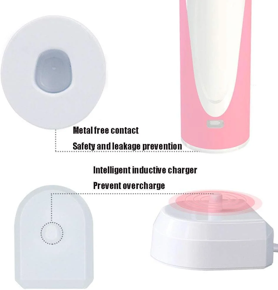 مسواک برقی شارژی، چند رنگ، دارای سری های برس قابل تعویض