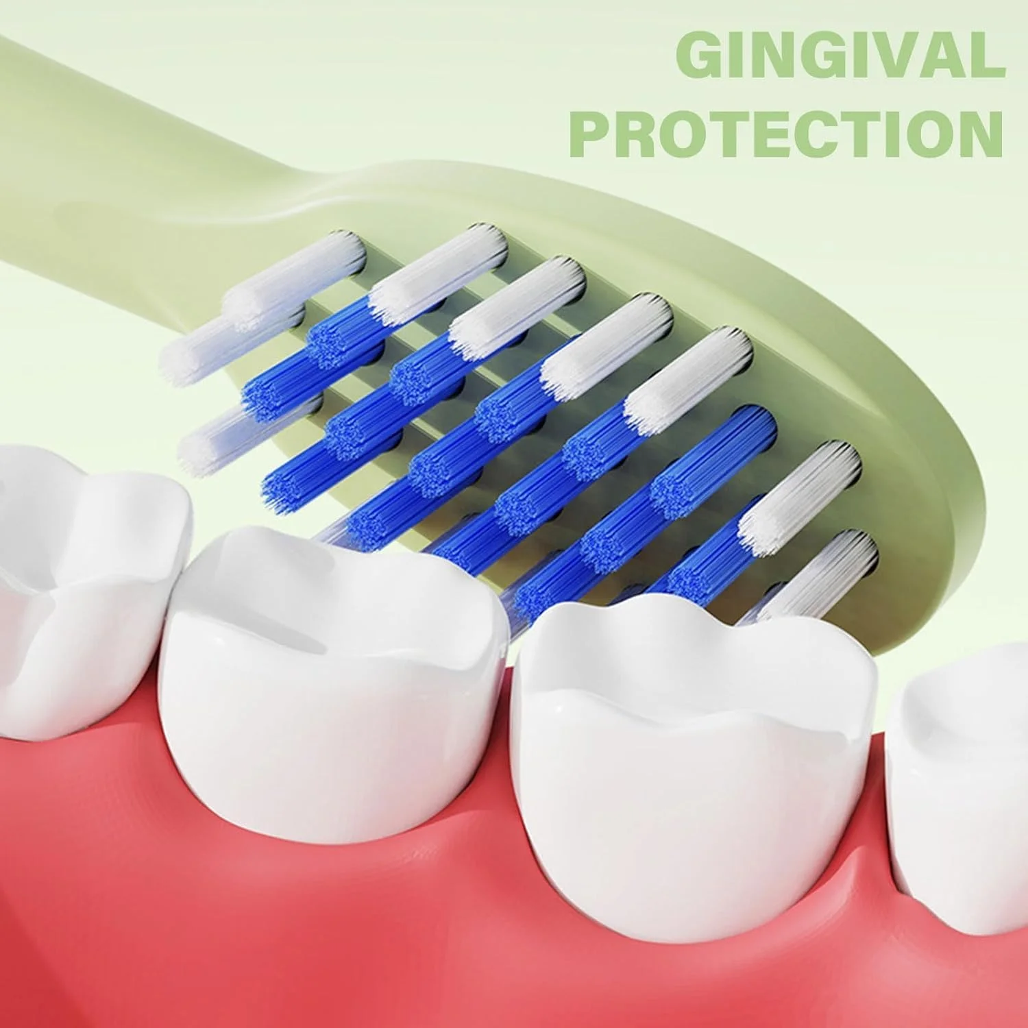 مسواک برقی شارژی کودکانه سونیک - 4 حالت با حافظه، لرزش ملایم برای تمیز کردن آسان، ضد آب IPX7، تایمر 2 دقیقه ای، 8 برس نرم، بدون BPA، 24000 ضربه برای کودکان 3 سال به بالا