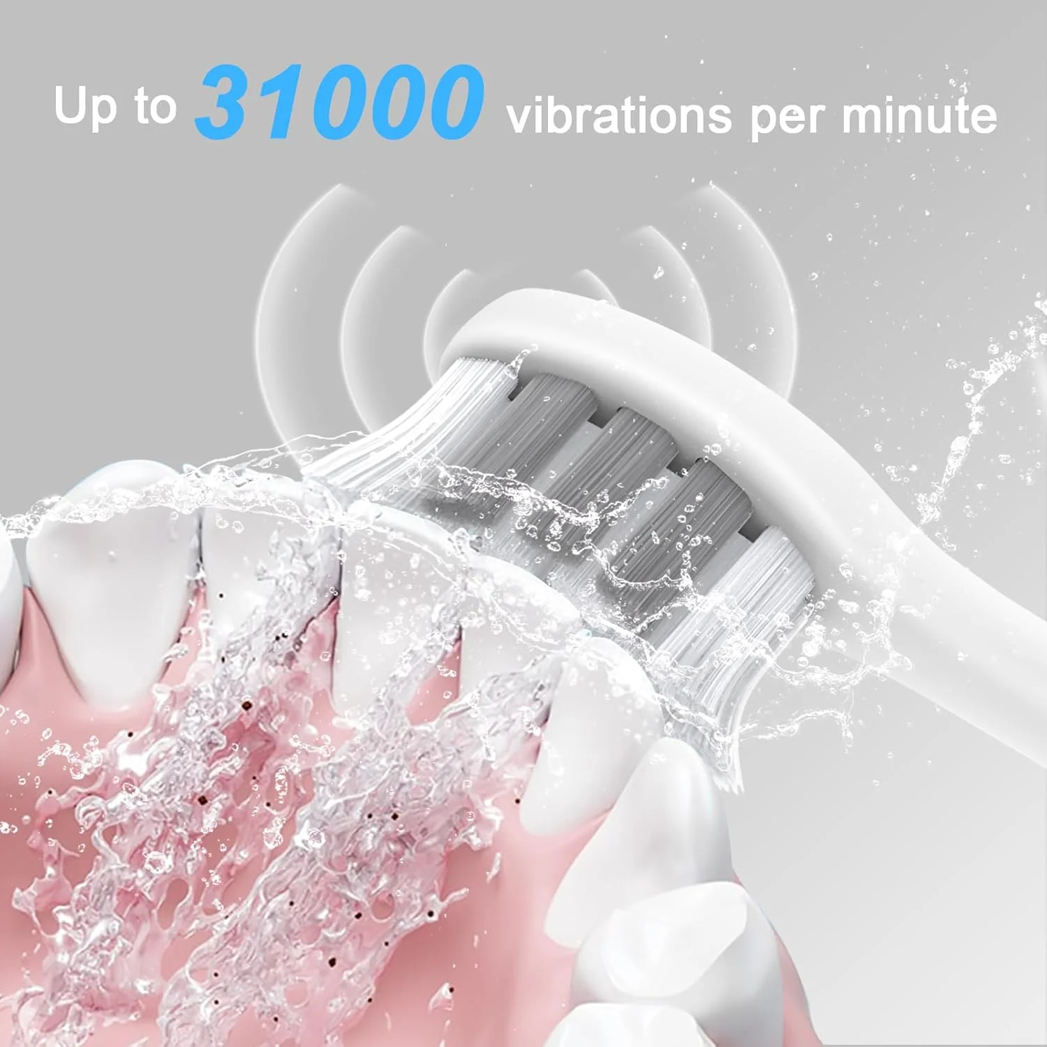 مسواک برقی قابل شارژ با عمر باتری 240 روز برای بزرگسالان، با ظرفیت بالای 2500 میلی آمپر ساعت، 8 عدد سری یدکی، 3 حالت کلاسیک، تایمر هوشمند 2 دقیقه ای، سفید مسواک برقی قابل شارژ با عمر باتری 240 روز برای بزرگسالان، با ظرفیت بالای 2500 میلی آمپر ساعت، 8 عدد سری یدکی، 3 حالت کلاسیک، تایمر هوشمند 2 دقیقه ای، سفید