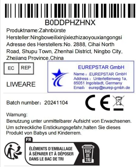 مسواک برقی قابل شارژ، مسواک الکترونیکی با پاکسازی عمیق، ضد آب IPX7، مسواک التراسونیک، مسواک برقی قابل حمل (مشکی، 226 میلی متر x 25 میلی متر)