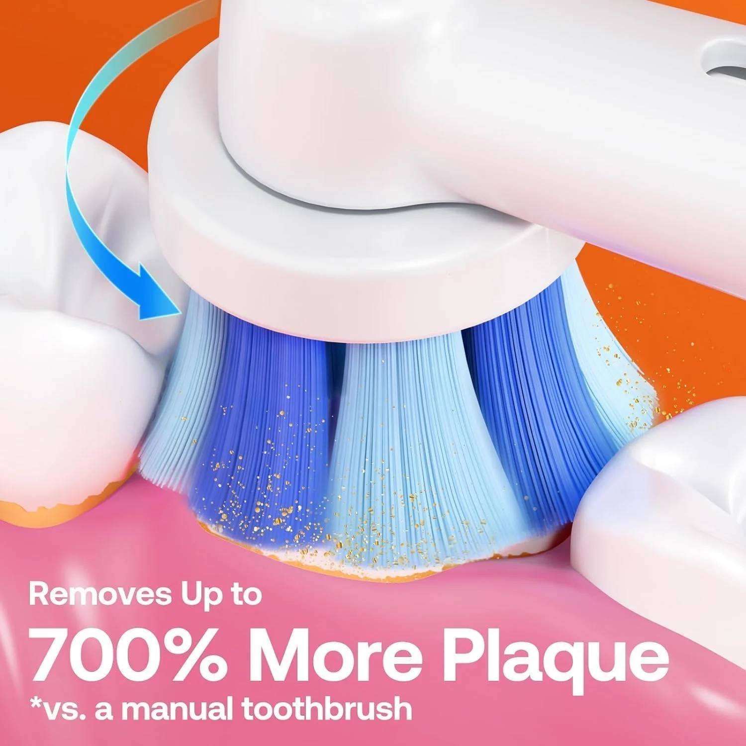 مسواک برقی چرخشی R2، دارای 5 حالت (تمیز کردن، حساس، سفید کننده، مراقبت از زبان و لثه)، 8 سری تعویضی، پاک کننده 4 برابر بیشتر پلاک، 30 روز عمر باتری، سفید | R2