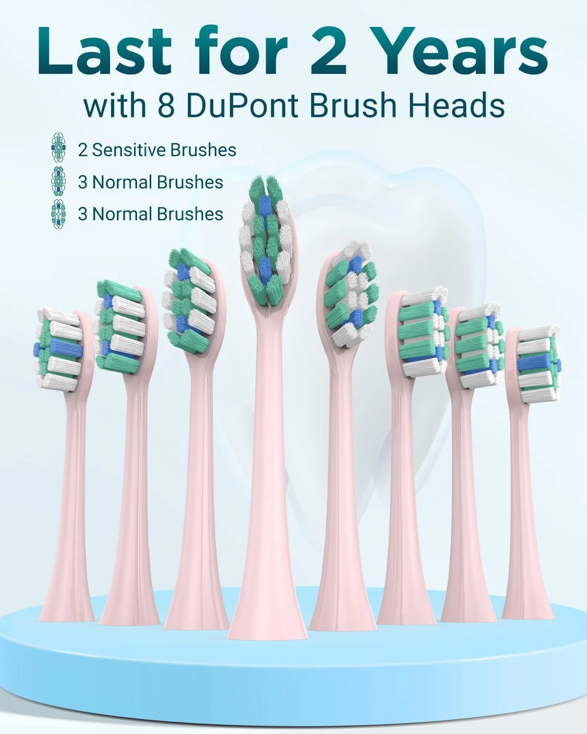 مسواک برقی صوتی ارتقا یافته Rtauys S5 برای بزرگسالان با 8 سری مسواک، مسواک برقی مسافرتی IPX7 با کیف مسافرتی، 2.5 ساعت شارژ برای 120 روز، 5 حالت با تایمر هوشمند داخلی - صورتی مسواک برقی صوتی ارتقا یافته Rtauys S5 برای بزرگسالان با 8 سری مسواک، مسواک برقی مسافرتی IPX7 با کیف مسافرتی، 2.5 ساعت شارژ برای 120 روز، 5 حالت با تایمر هوشمند داخلی - صورتی