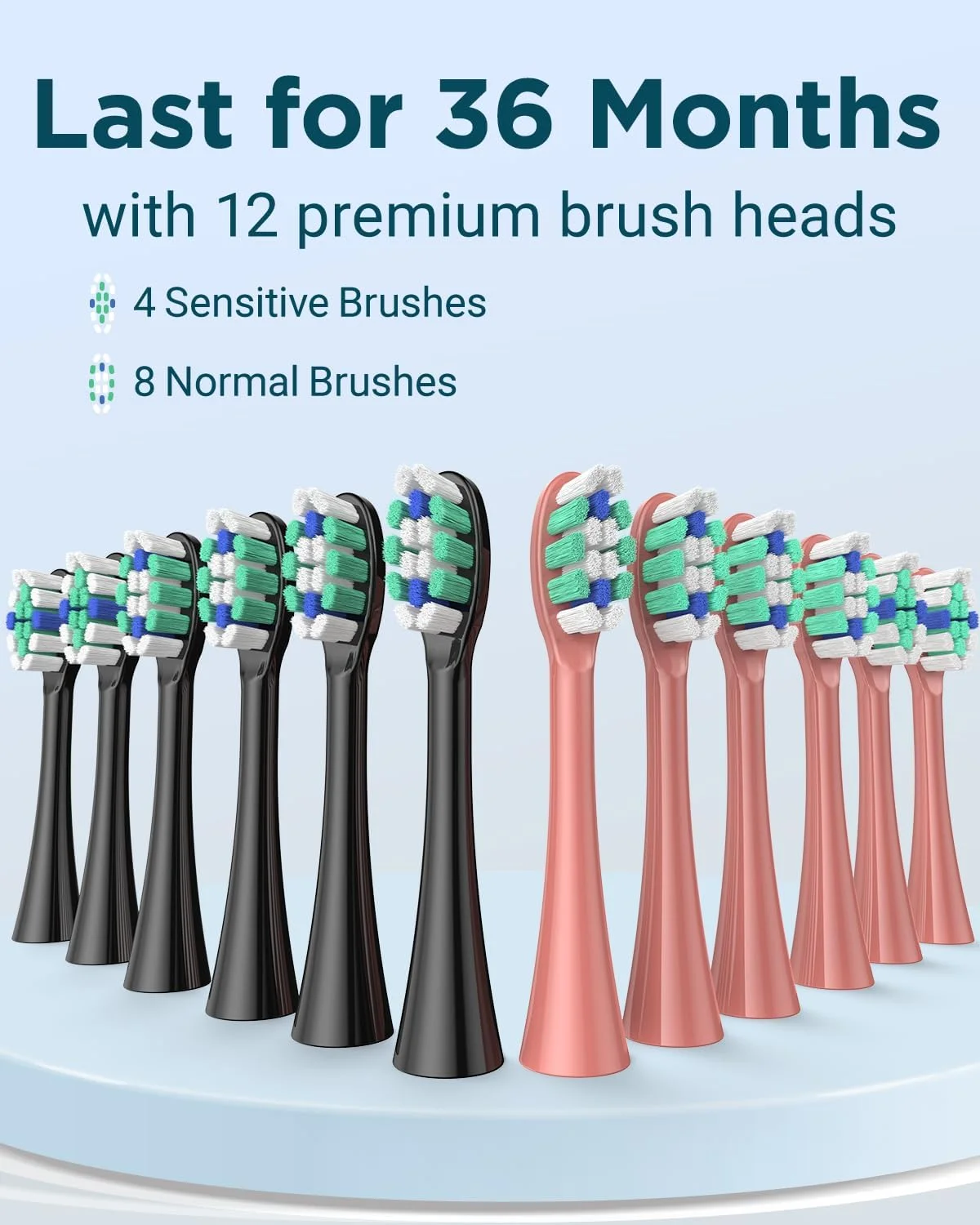 Rtauys بسته 2 عددی مسواک برقی برای بزرگسالان - 2 مسواک برقی شارژی با 12 سری مسواک و 2 کیف مسافرتی، مسواک برقی قدرتمند با پایه نگهدارنده، 120 روز عمر باتری - مشکی + گلبهی Rtauys بسته 2 عددی مسواک برقی برای بزرگسالان - 2 مسواک برقی شارژی با 12 سری مسواک و 2 کیف مسافرتی، مسواک برقی قدرتمند با پایه نگهدارنده، 120 روز عمر باتری - مشکی + گلبهی