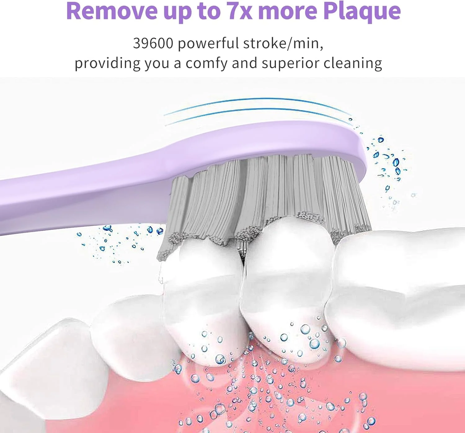 مسواک برقی صوتی SARMOCARE، مسواک قابل شارژ USB برای بزرگسالان و کودکان، مسواک برقی مسافرتی قابل حمل با 2 سر برس، 5 حالت تایمر 2 دقیقه ای، ضد آب IPX7 - آبی