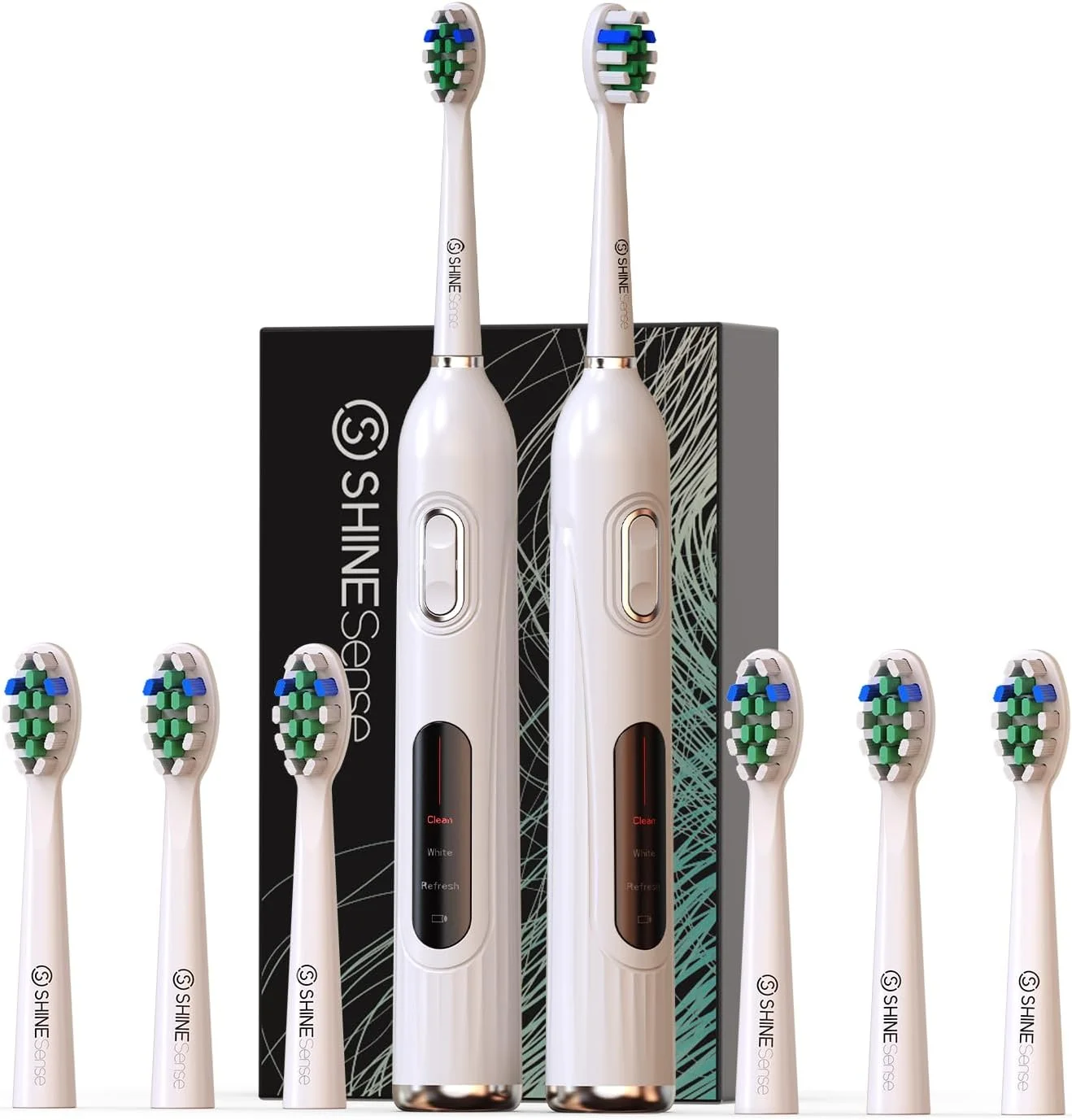 مسواک برقی سونیک با 6 سری مسواک برای بزرگسالان و کودکان، عمر باتری 120 روزه، تایمر هوشمند 3+7 حالته، ضد آب IPX7، مسواک قابل شارژ USB برای استفاده در خانه و مسافرت