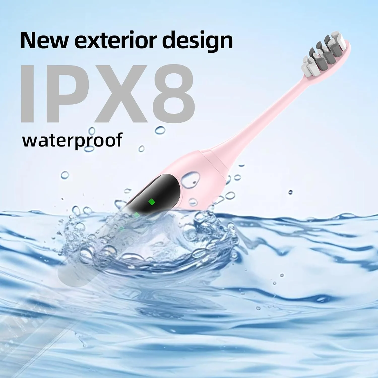 مسواک برقی صوتی با 10 سری، کیف مسافرتی و پایه دیواری، مناسب برای بزرگسالان و کودکان، ضد آب IPX8، شارژ USB، 42000VPM، صورتی مسواک برقی صوتی با 10 سری، کیف مسافرتی و پایه دیواری، مناسب برای بزرگسالان و کودکان، ضد آب IPX8، شارژ USB، 42000VPM، صورتی