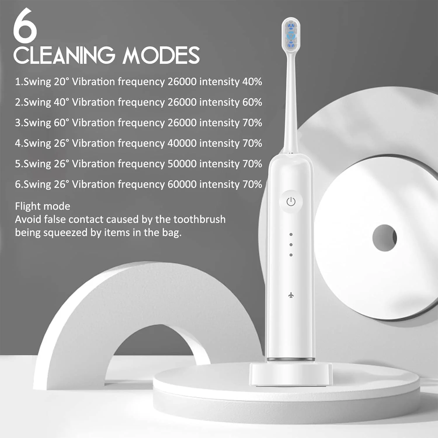 مسواک برقی التراسونیک - سفید کننده با 6 حالت تمیز کردن، فوق العاده ضد آب، شارژ بی سیم - مناسب برای خانه و مسافرت، تمیز کردن دندان بزرگسالان مسواک برقی التراسونیک - سفید کننده با 6 حالت تمیز کردن، فوق العاده ضد آب، شارژ بی سیم - مناسب برای خانه و مسافرت، تمیز کردن دندان بزرگسالان