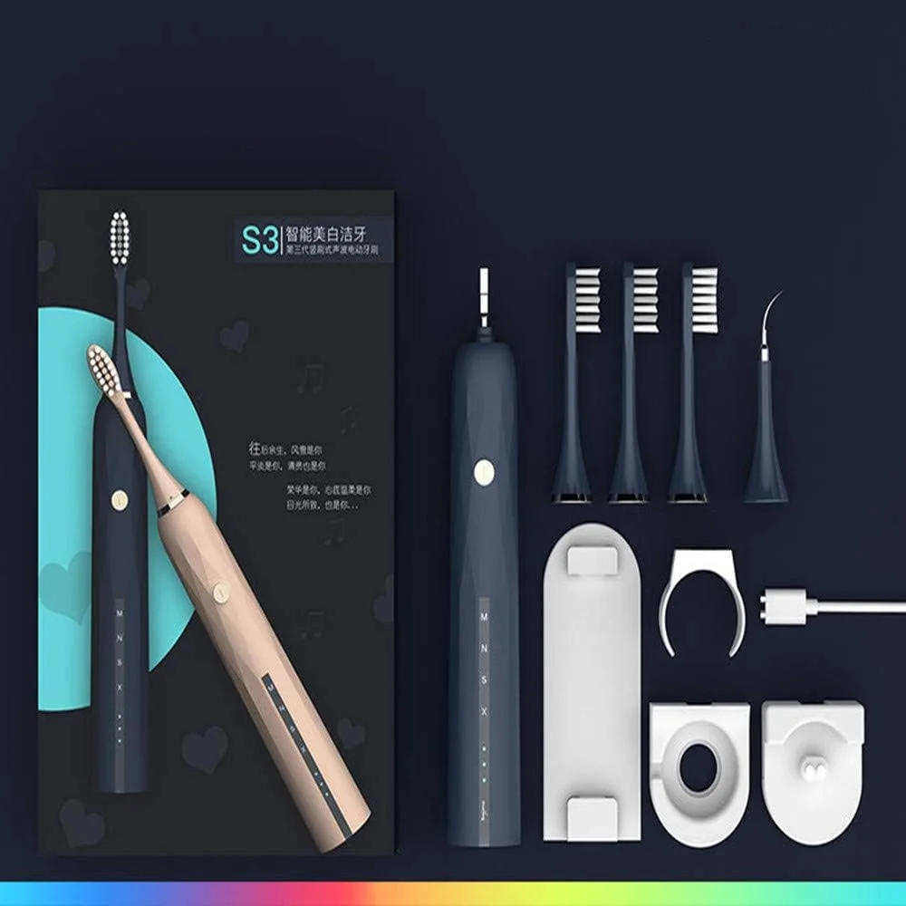 مسواک برقی صوتی عمودی Shiyu، برس زدن کاملا اتوماتیک بالا و پایین برای تمیز کردن دهان، M