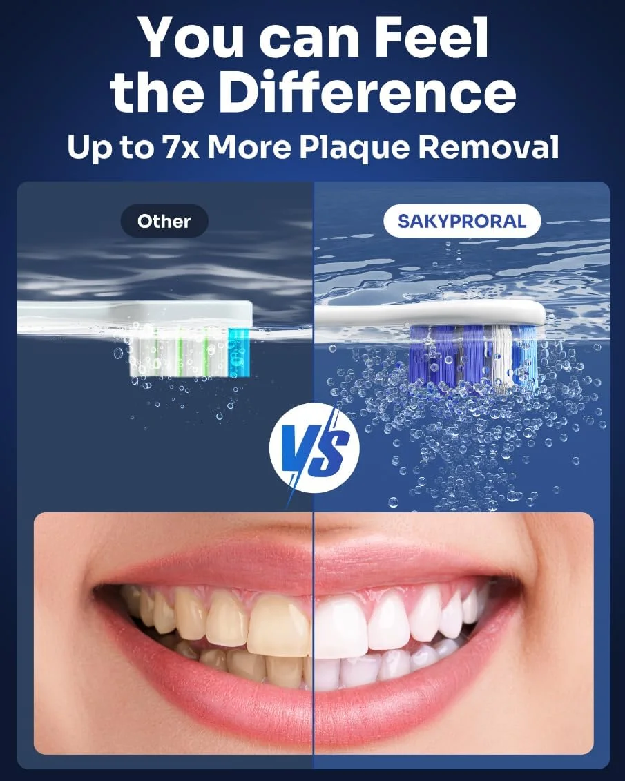 مسواک برقی هوشمند با نمایشگر هوش مصنوعی برای بزرگسالان و کودکان | باتری قابل شارژ 150 روزه، نقشه زمان واقعی | تایمر 3 دقیقه ای، کیف مسافرتی | مسواک صوتی لرزشی (مشکی G5S)